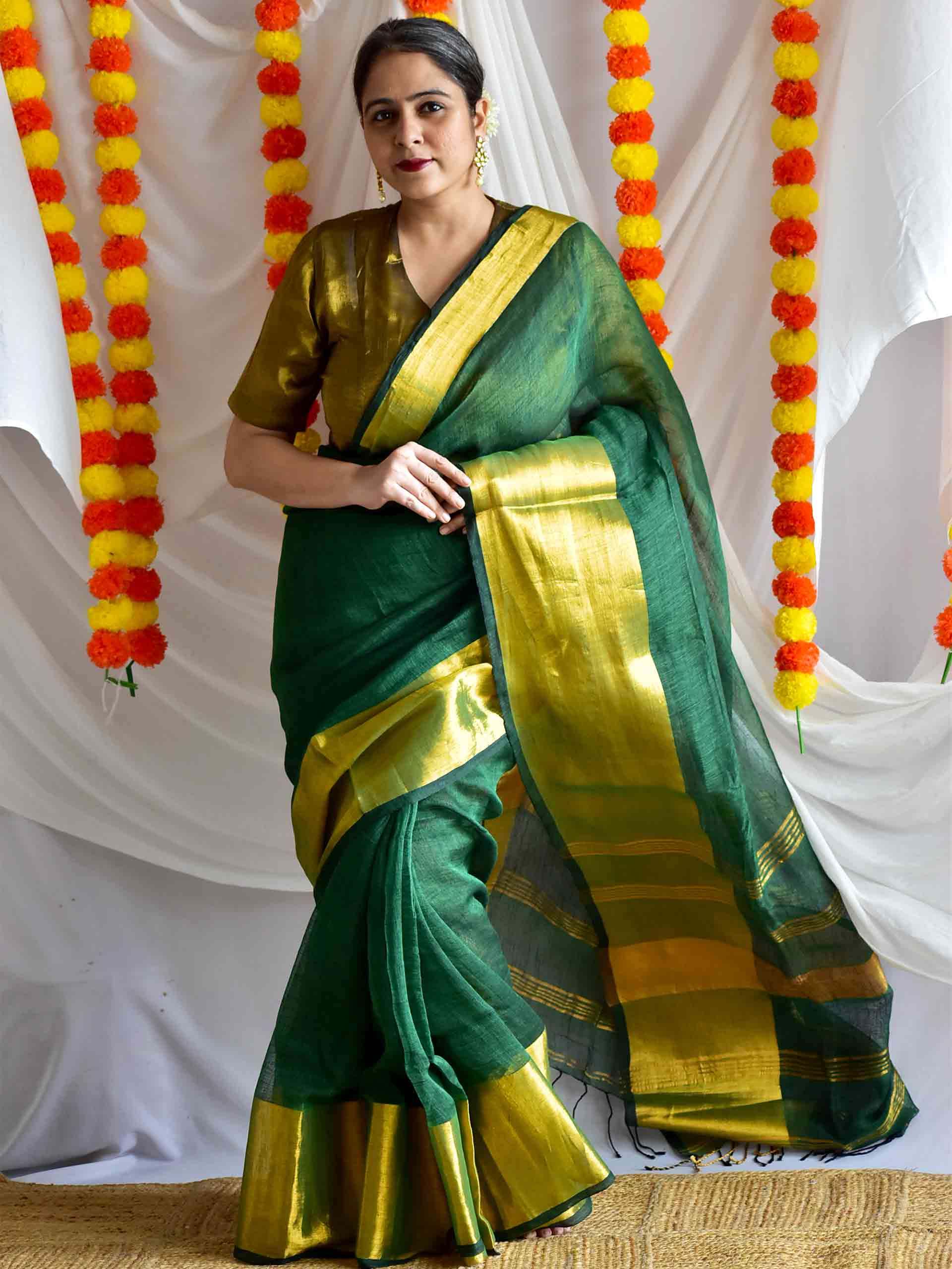 Pehla nasha - Linen zari Saree