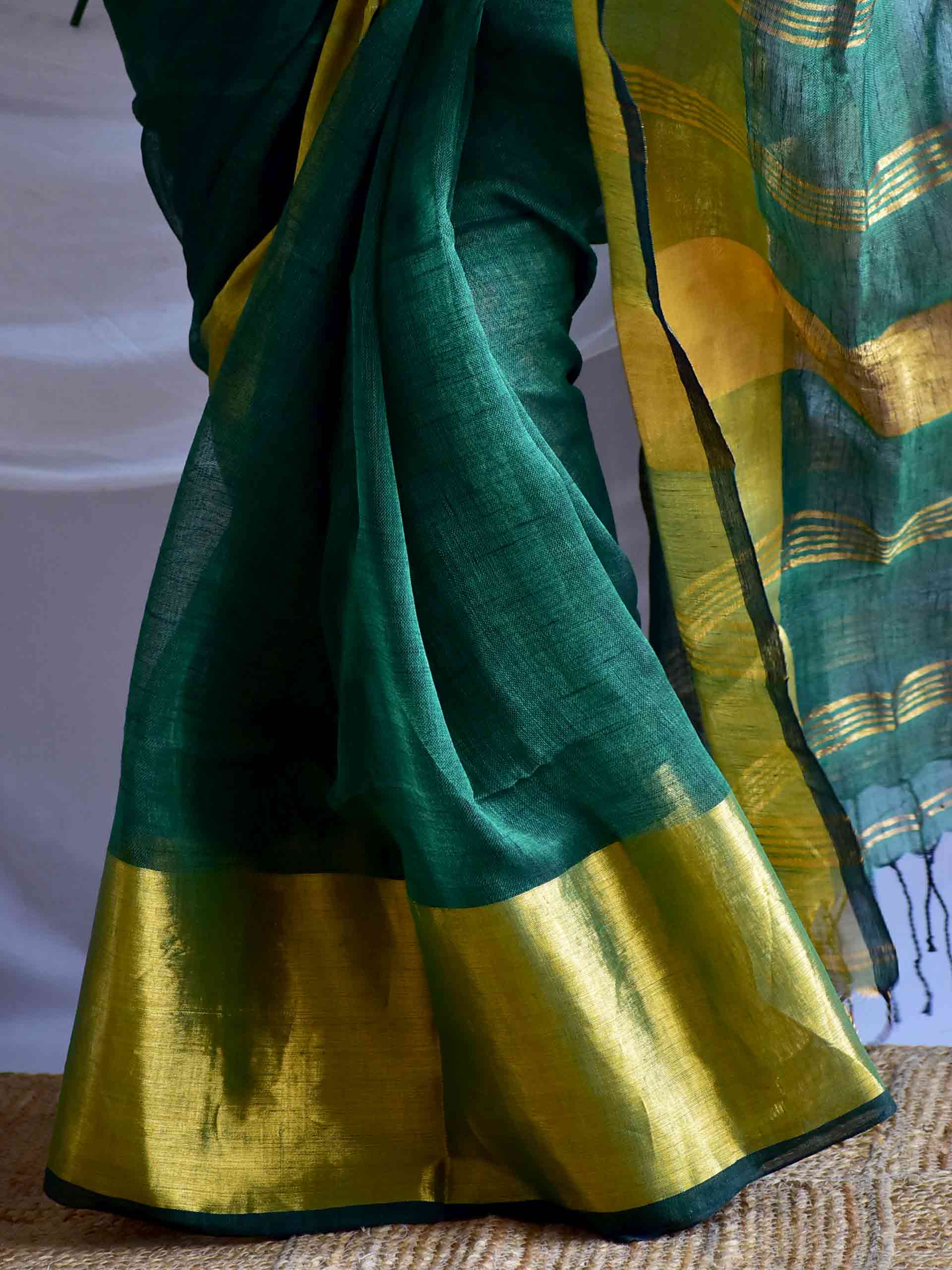 Pehla nasha - Linen zari Saree
