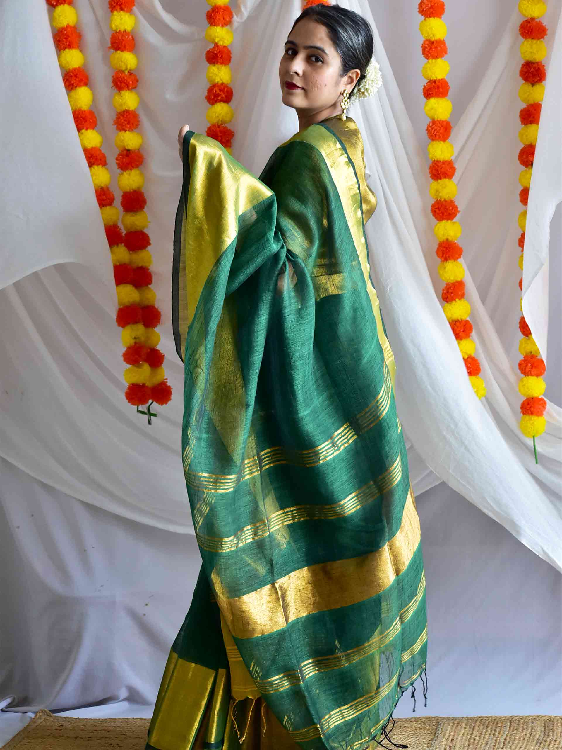 Pehla nasha - Linen zari Saree