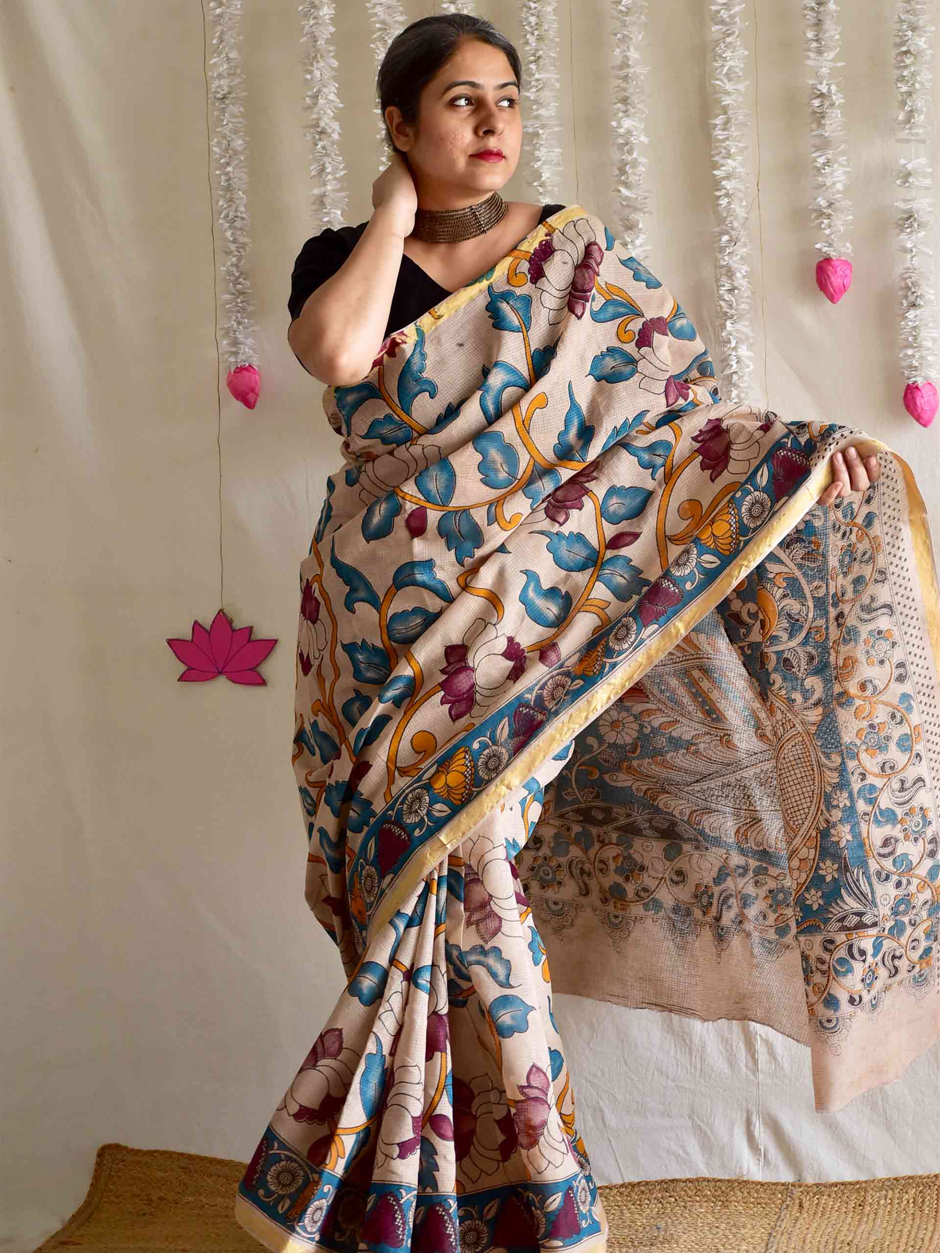 Naina - kalamkari kota cotton saree
