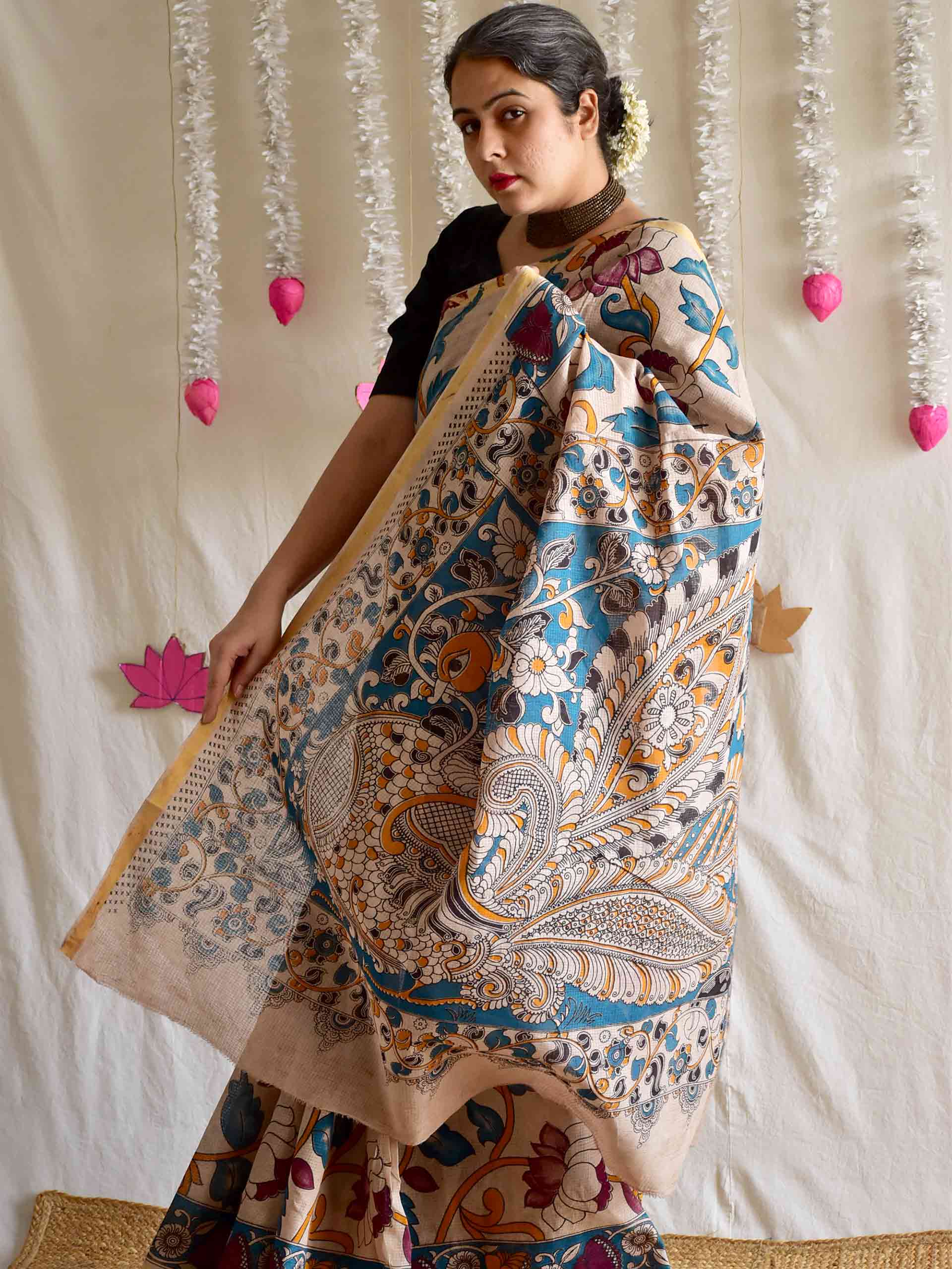 Naina - kalamkari kota cotton saree