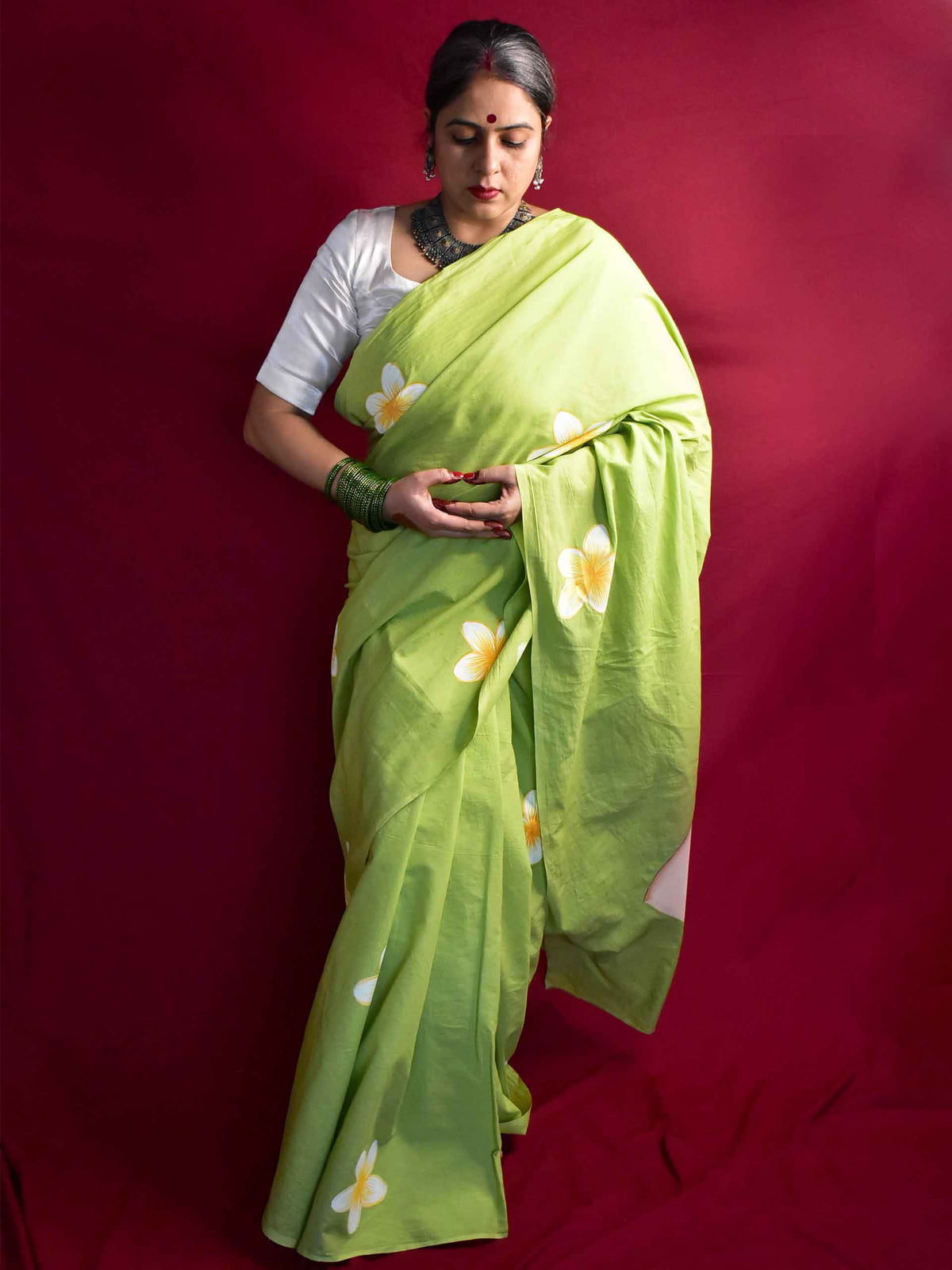 Swarna Varsha - Handpainted saree