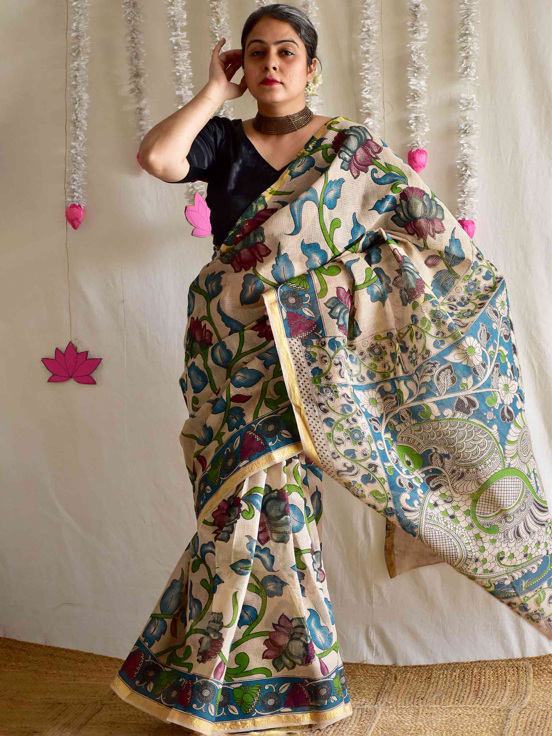 Kusum - kalamkari kota cotton saree