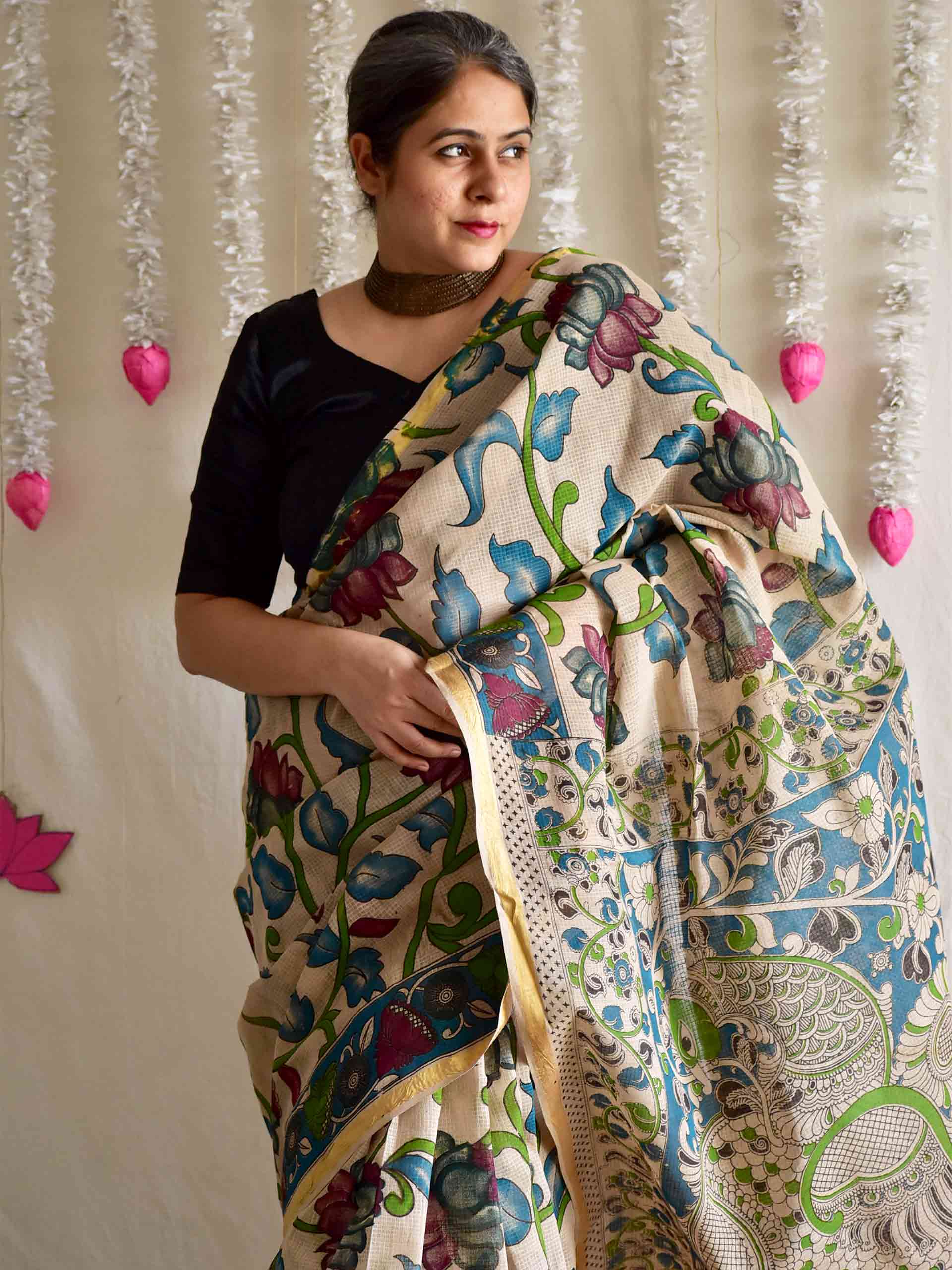 Kusum - kalamkari kota cotton saree
