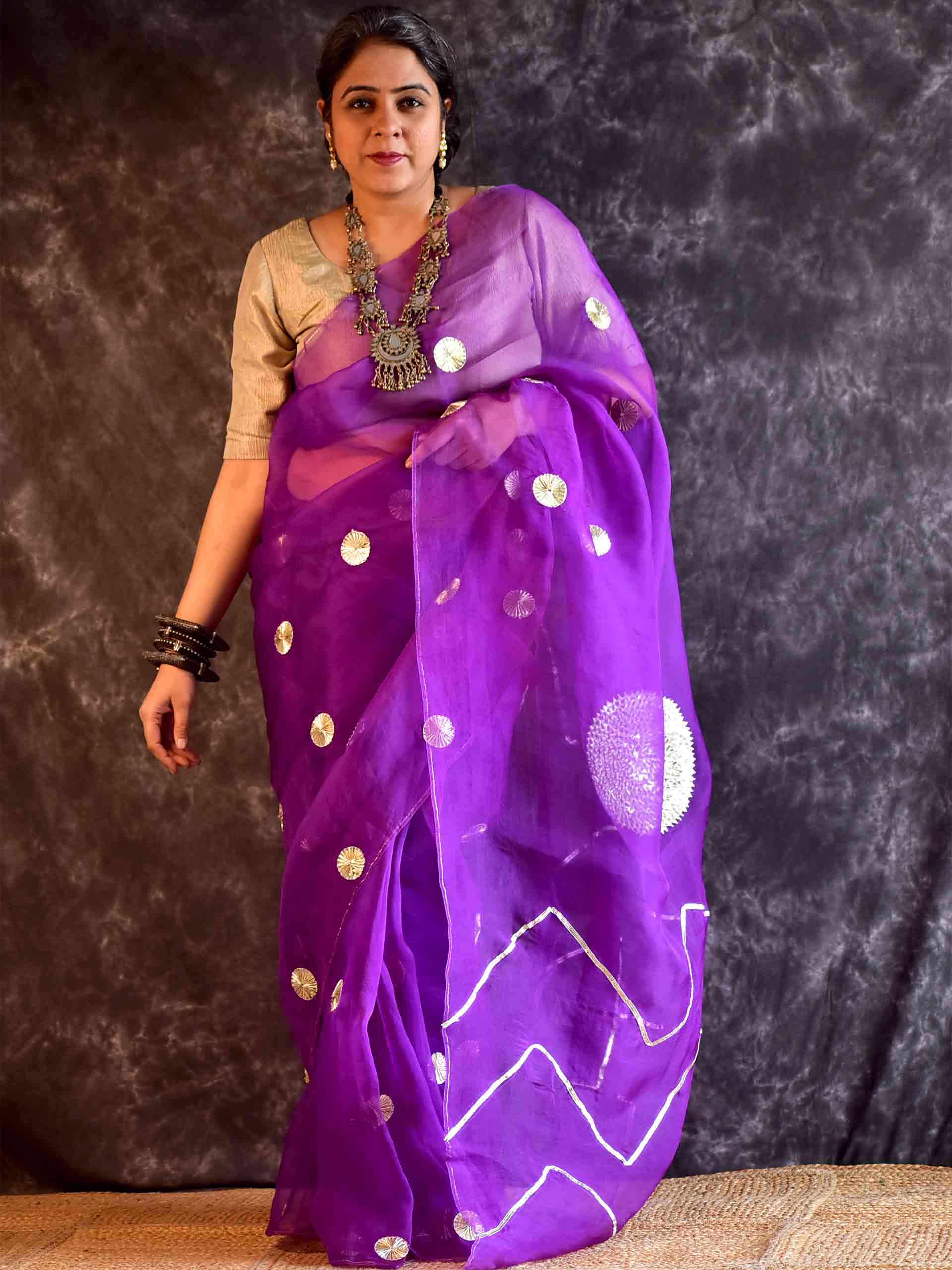 Rajvera - Organza Silk saree