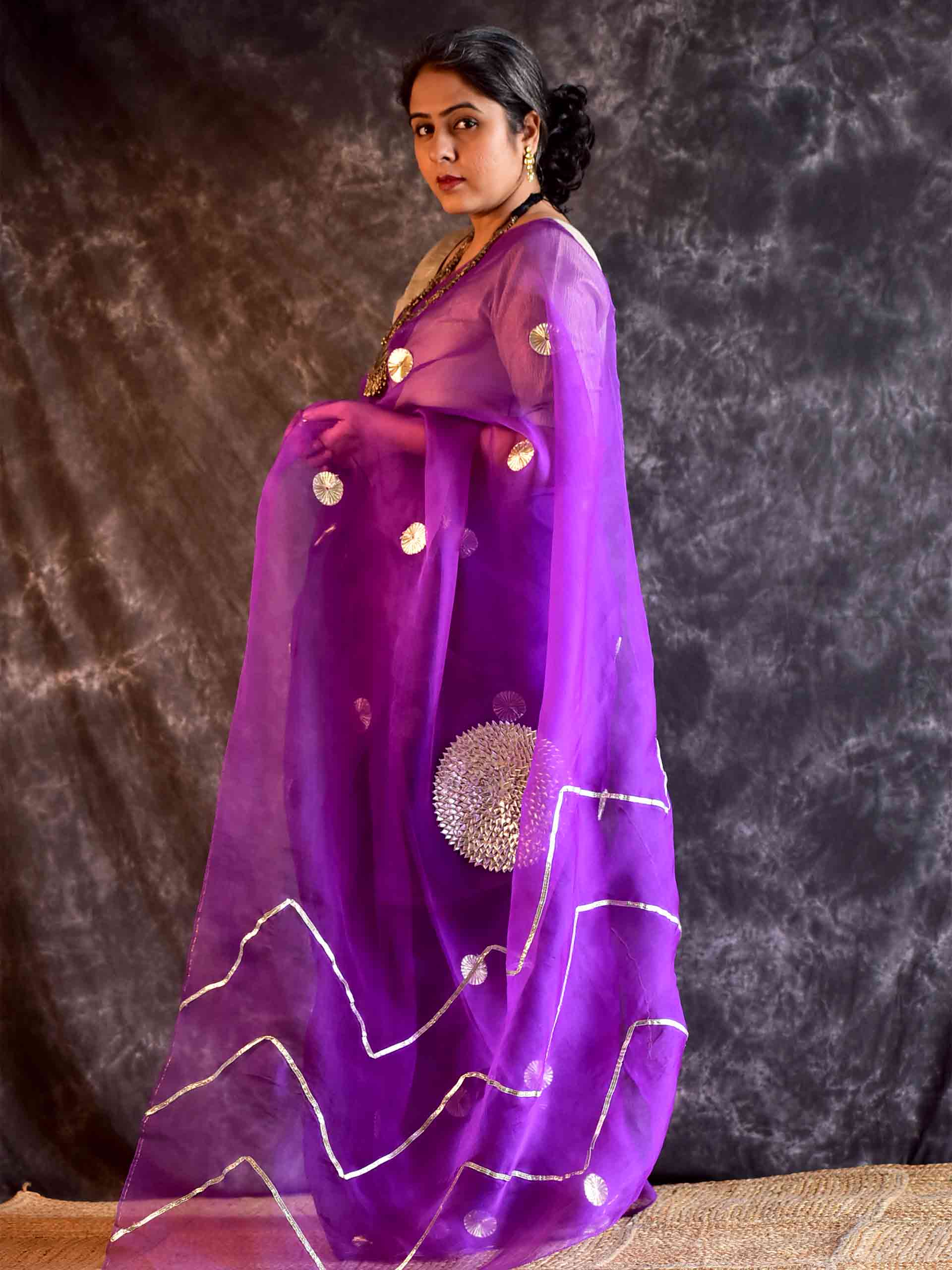 Rajvera - Organza Silk saree
