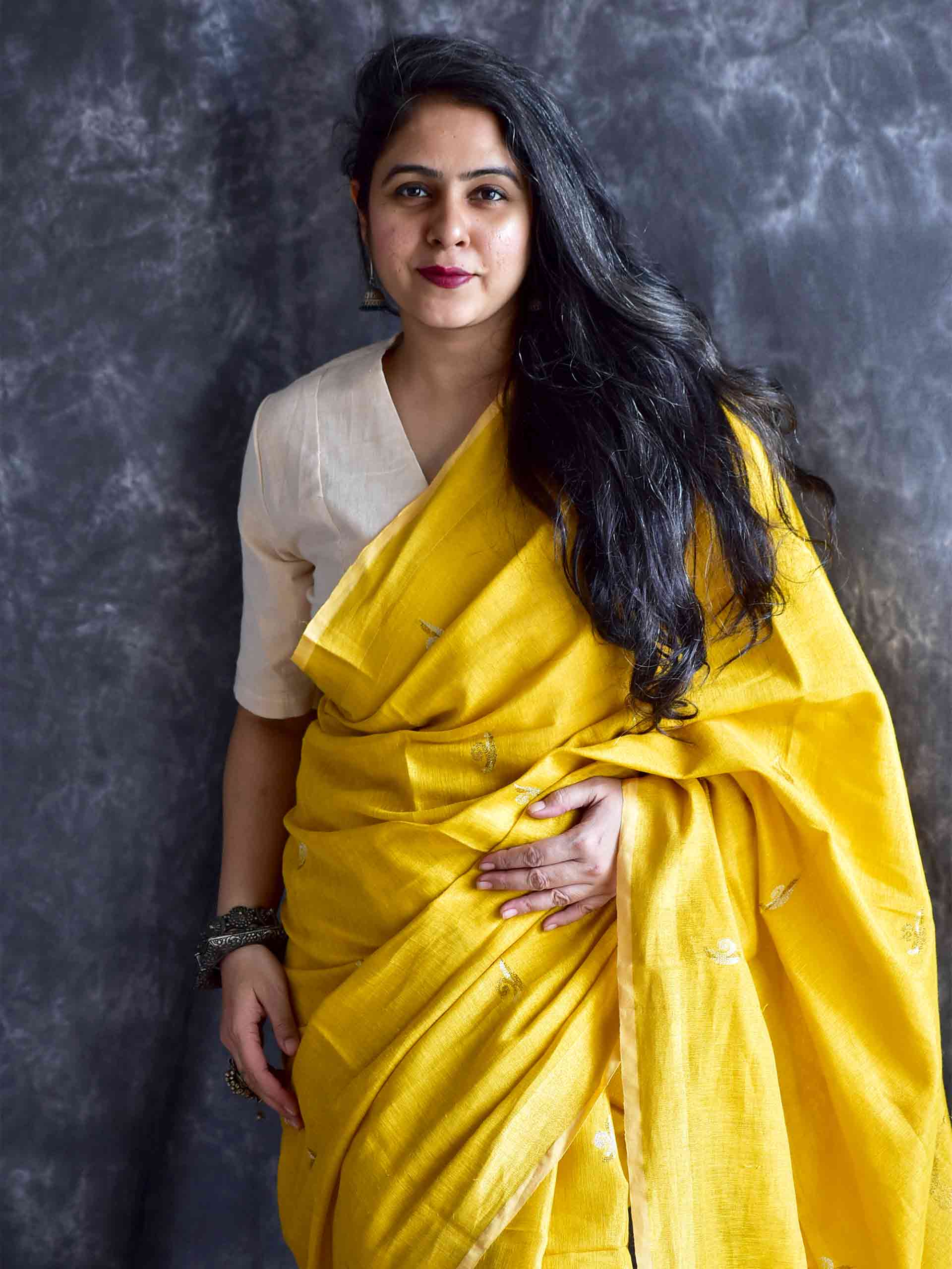 Minaar - Linen Tissue Saree