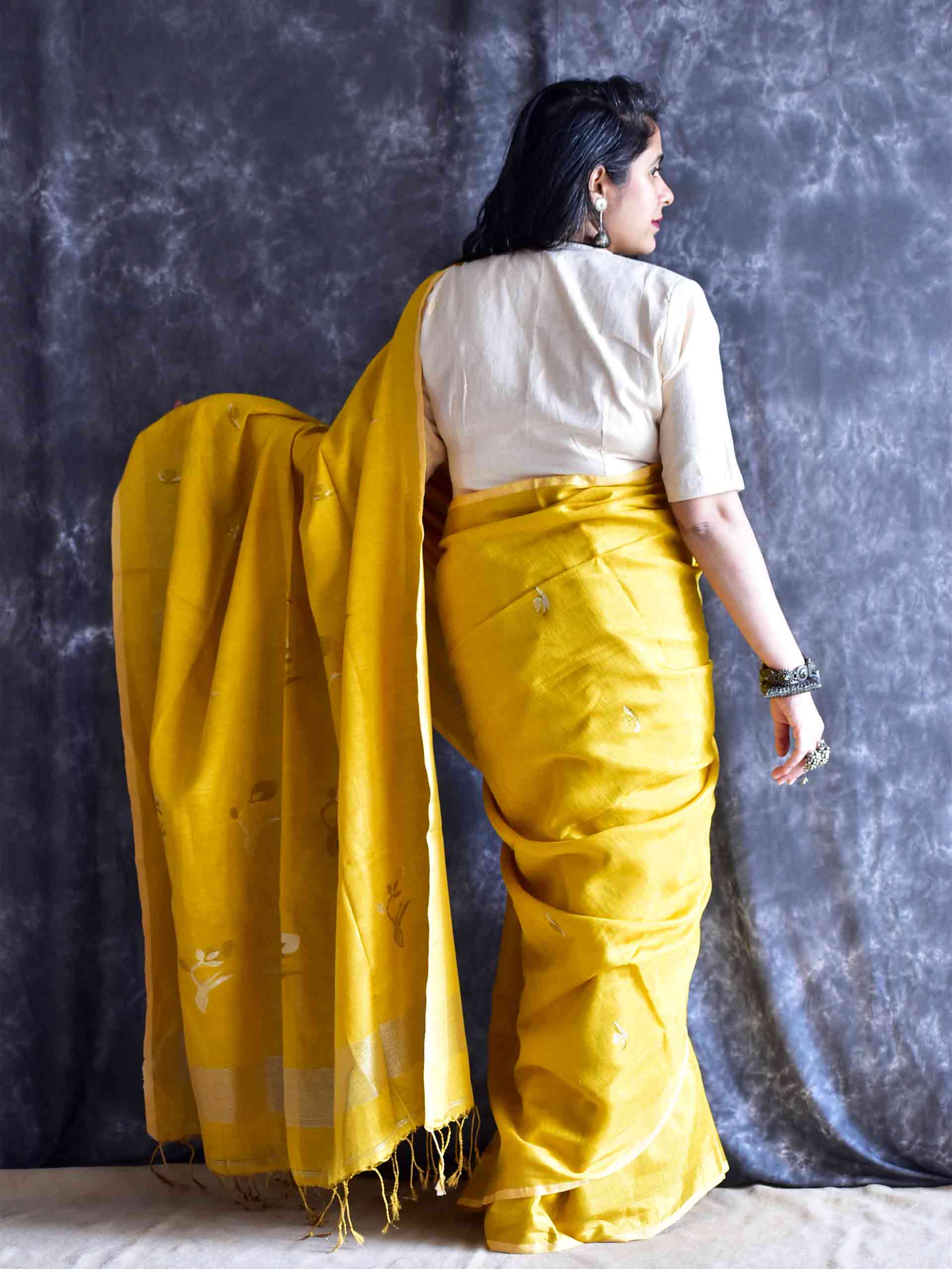 Minaar - Linen Tissue Saree