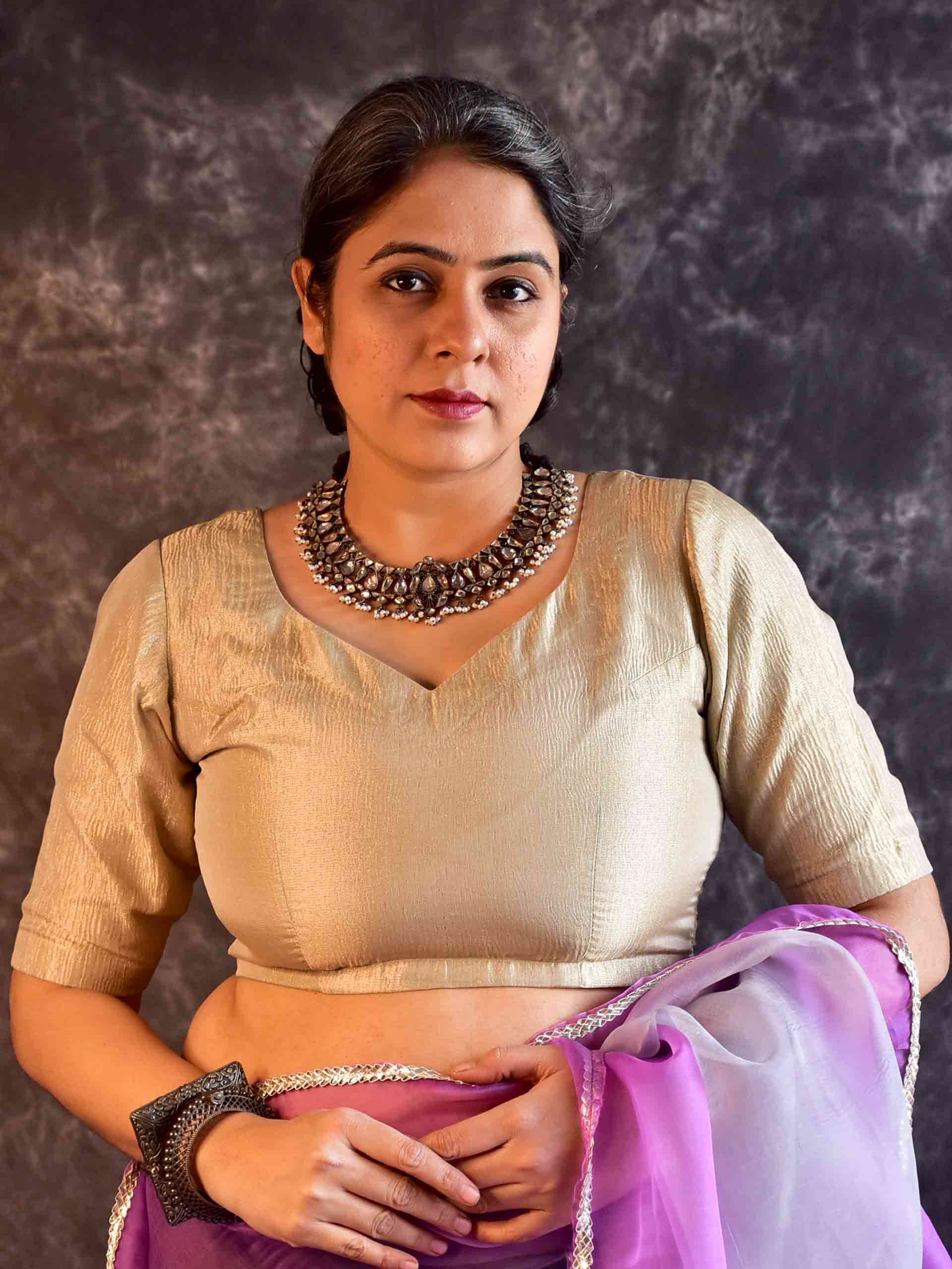 Aabha - Crushed Tissue Blouse