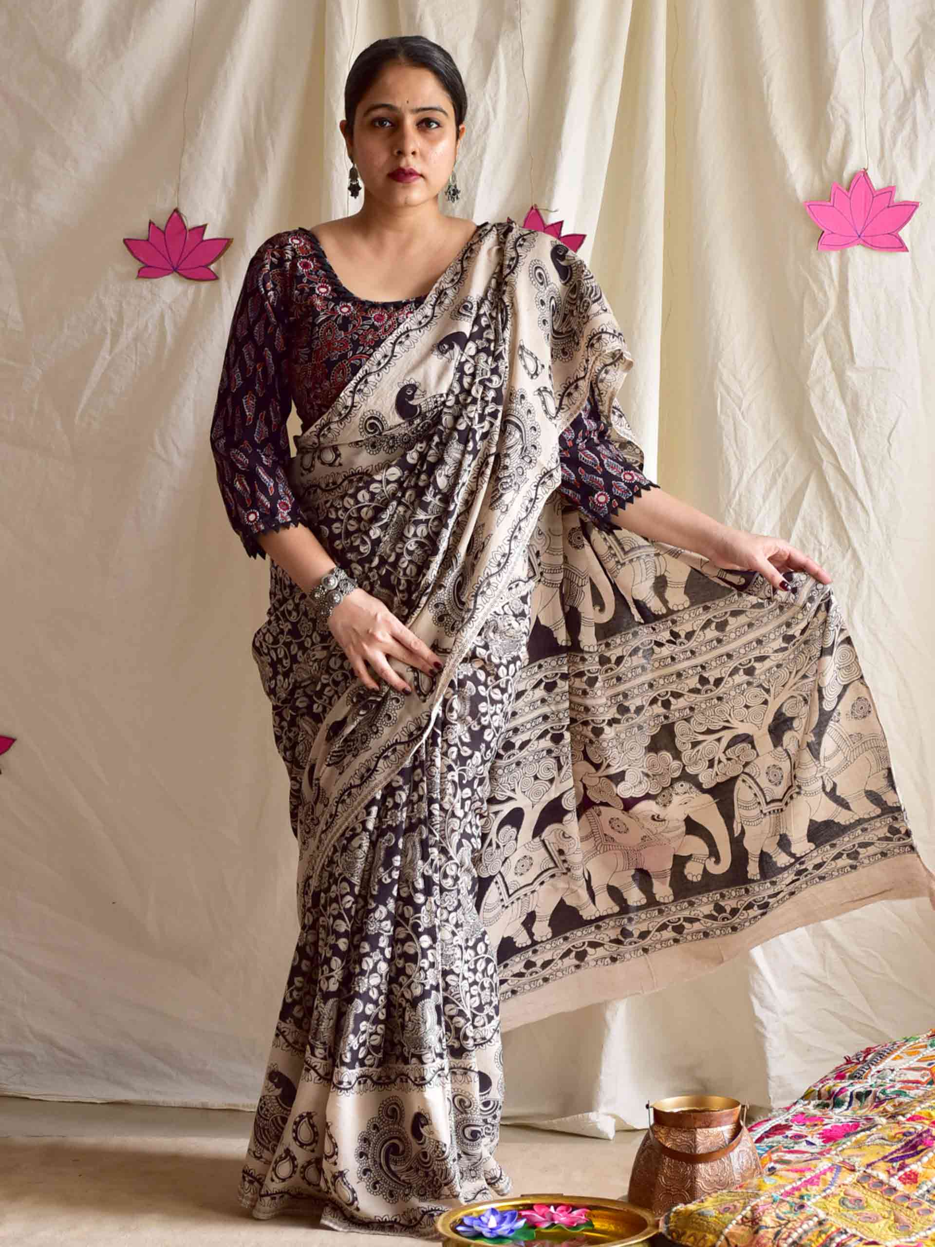 Mehek - kalamkari printed saree