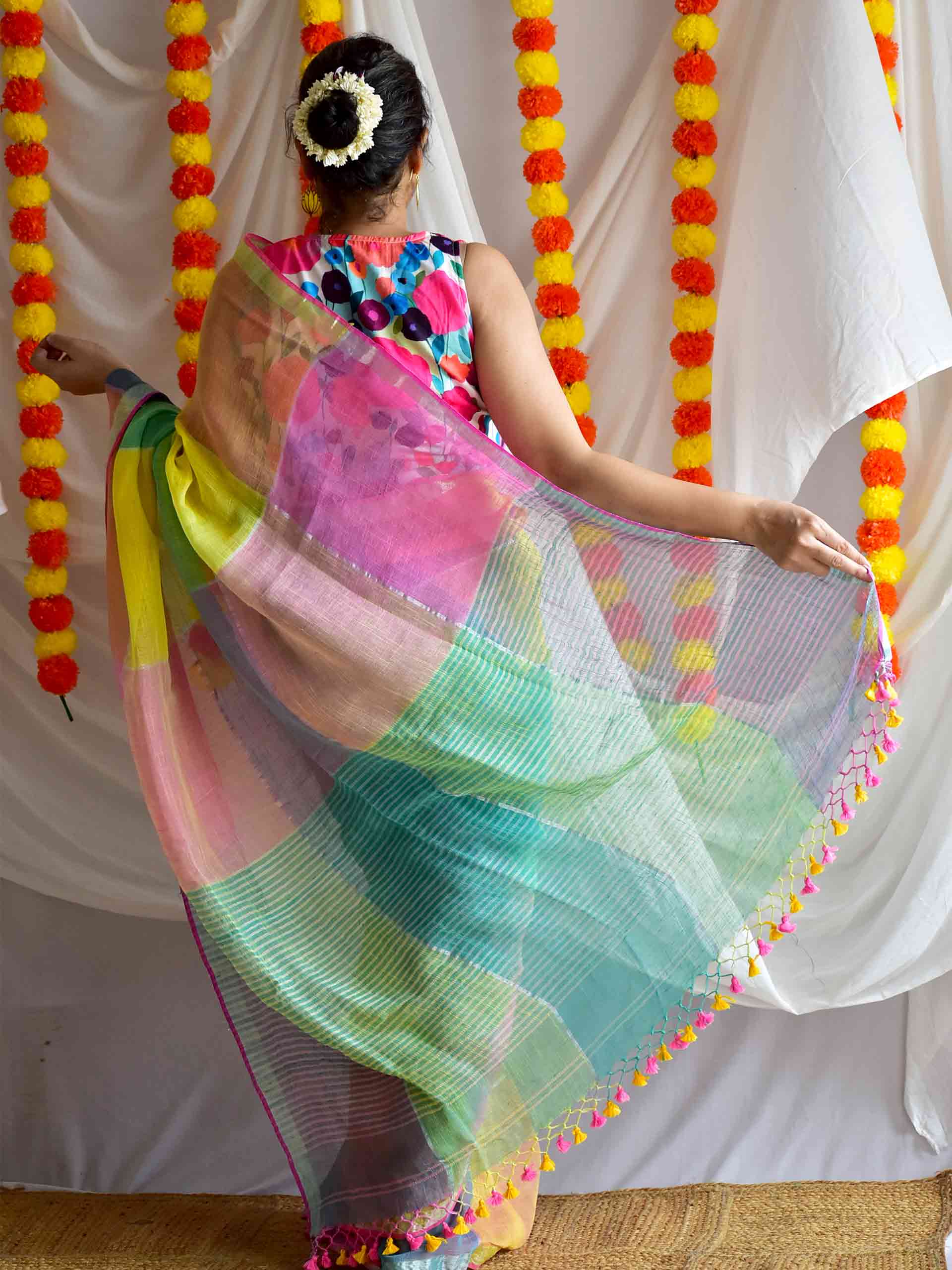 Rangrez - Linen zari Saree