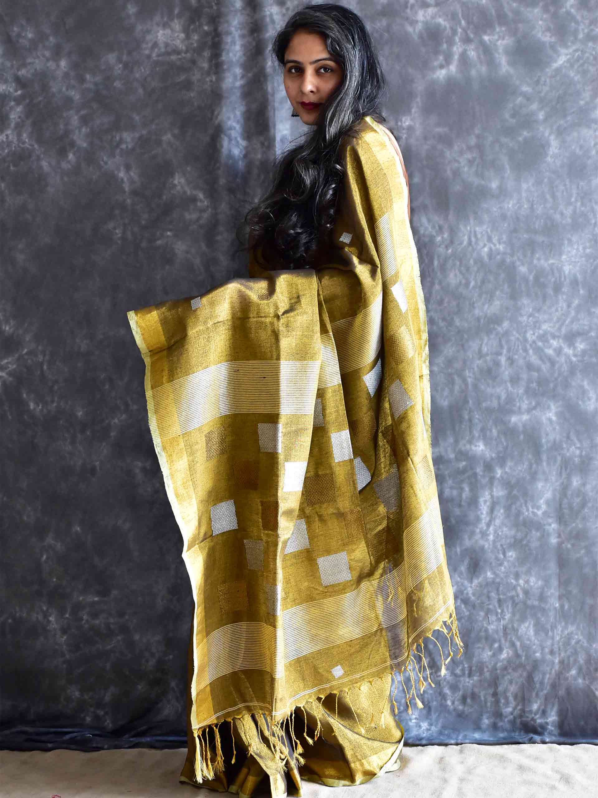 Gehna - Linen Tissue Saree
