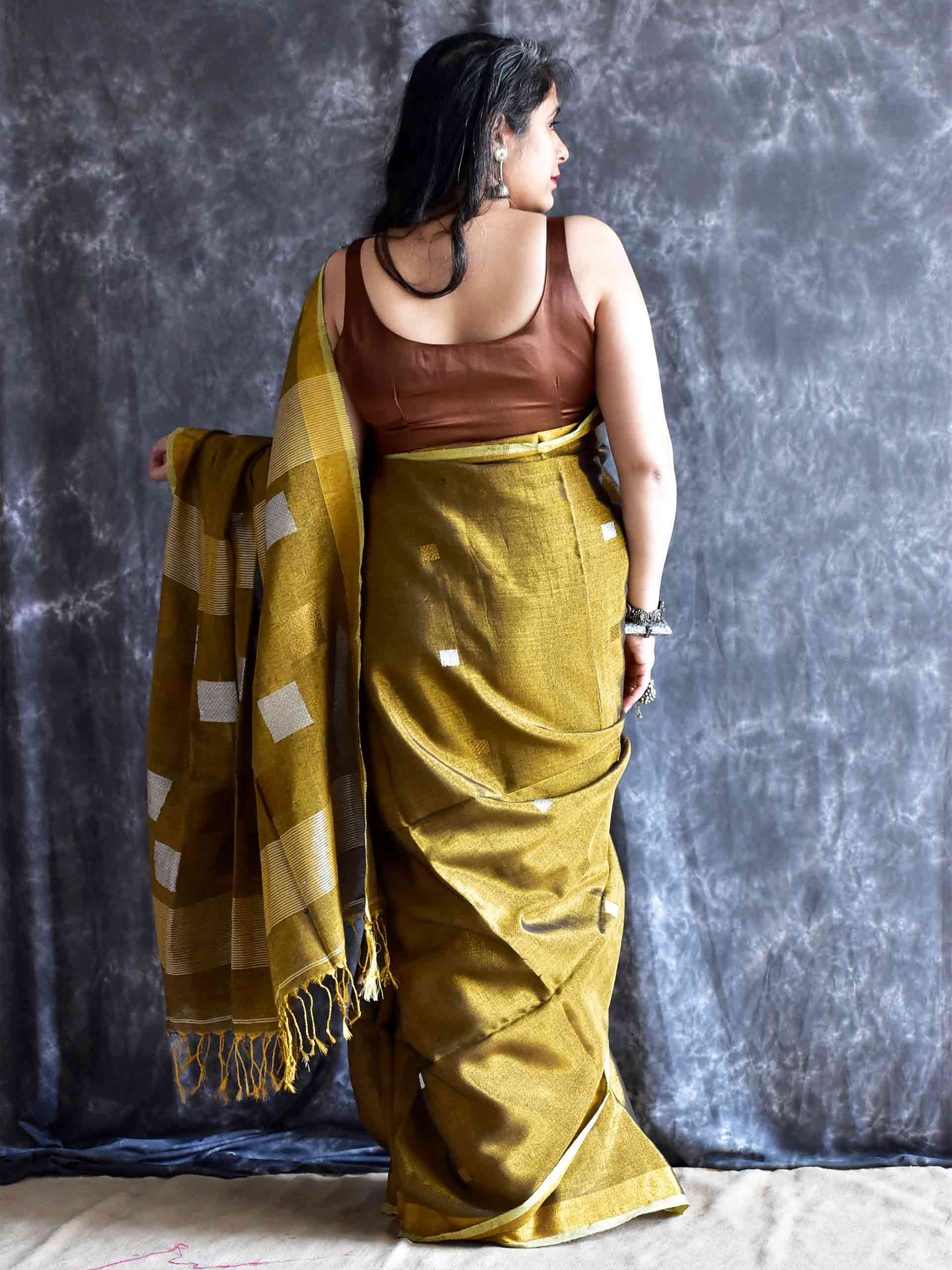 Gehna - Linen Tissue Saree
