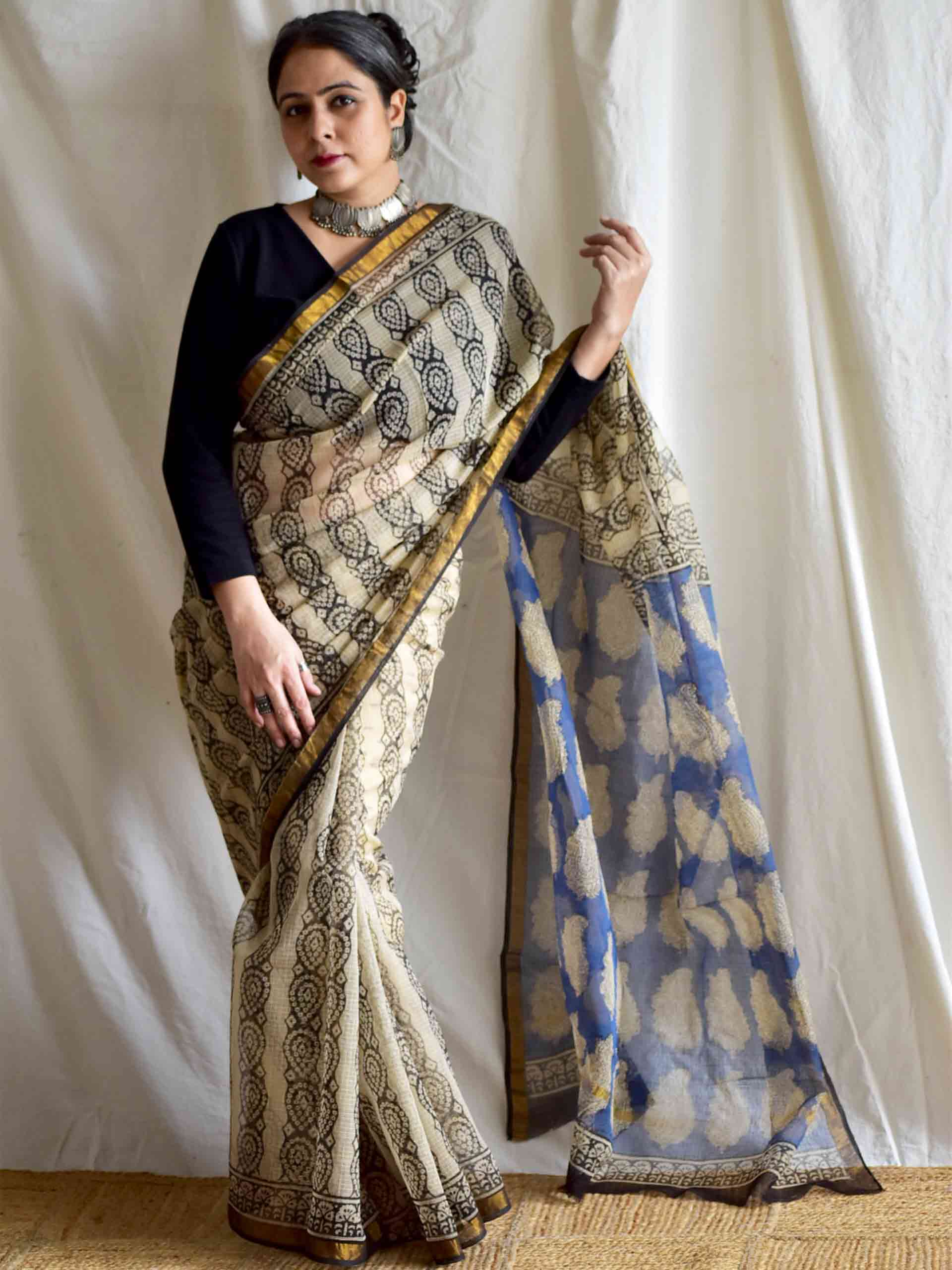 kinaari - Dabu Kota Doria Saree