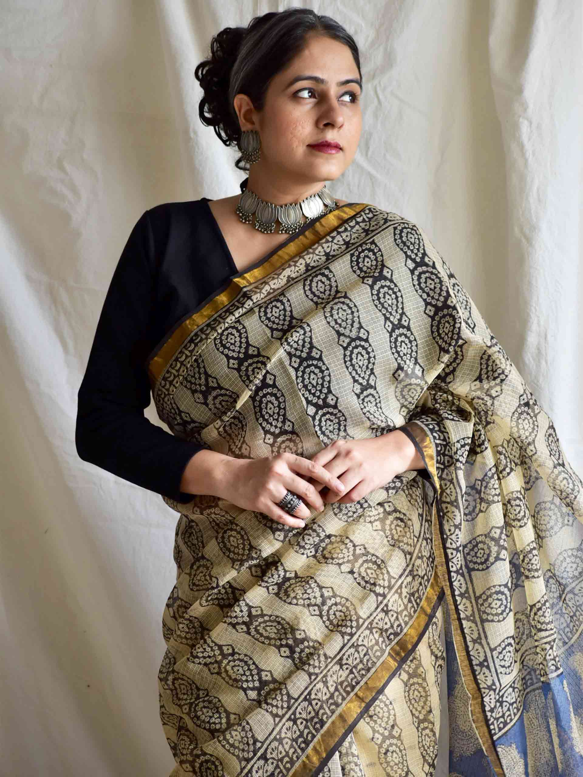 kinaari - Dabu Kota Doria Saree