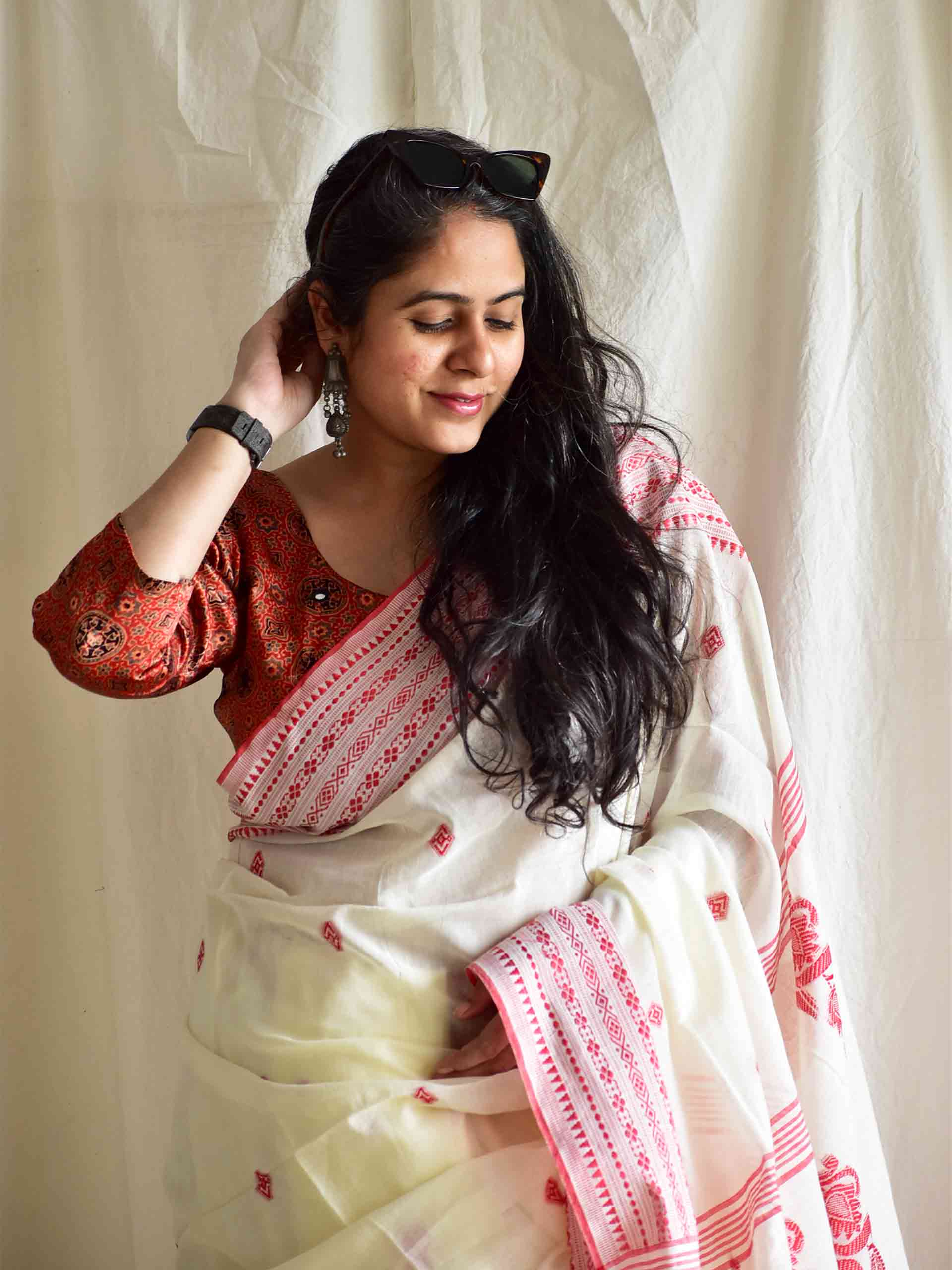 Mehek - jacquard mul cotton saree