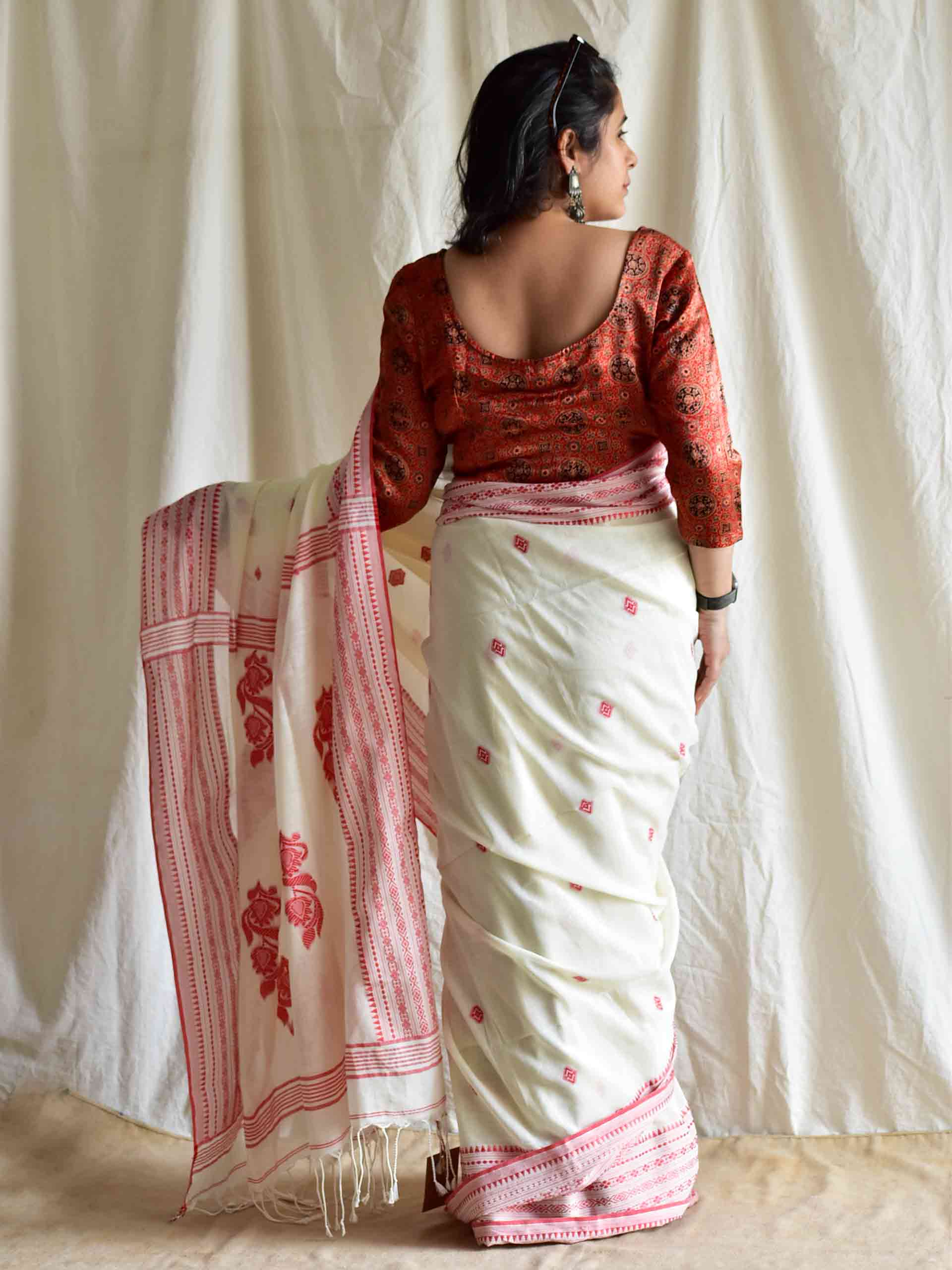 Mehek - jacquard mul cotton saree