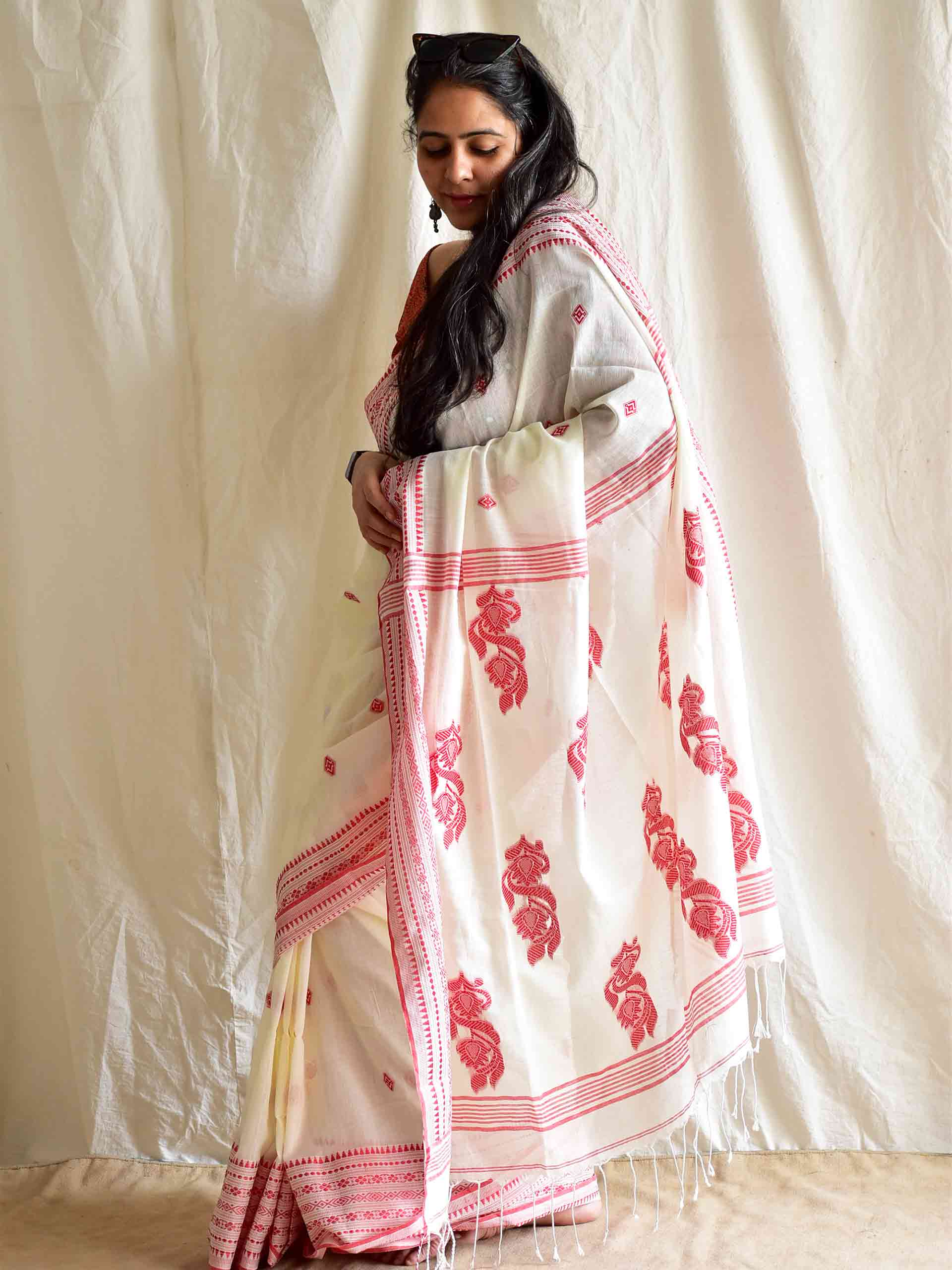 Mehek - jacquard mul cotton saree