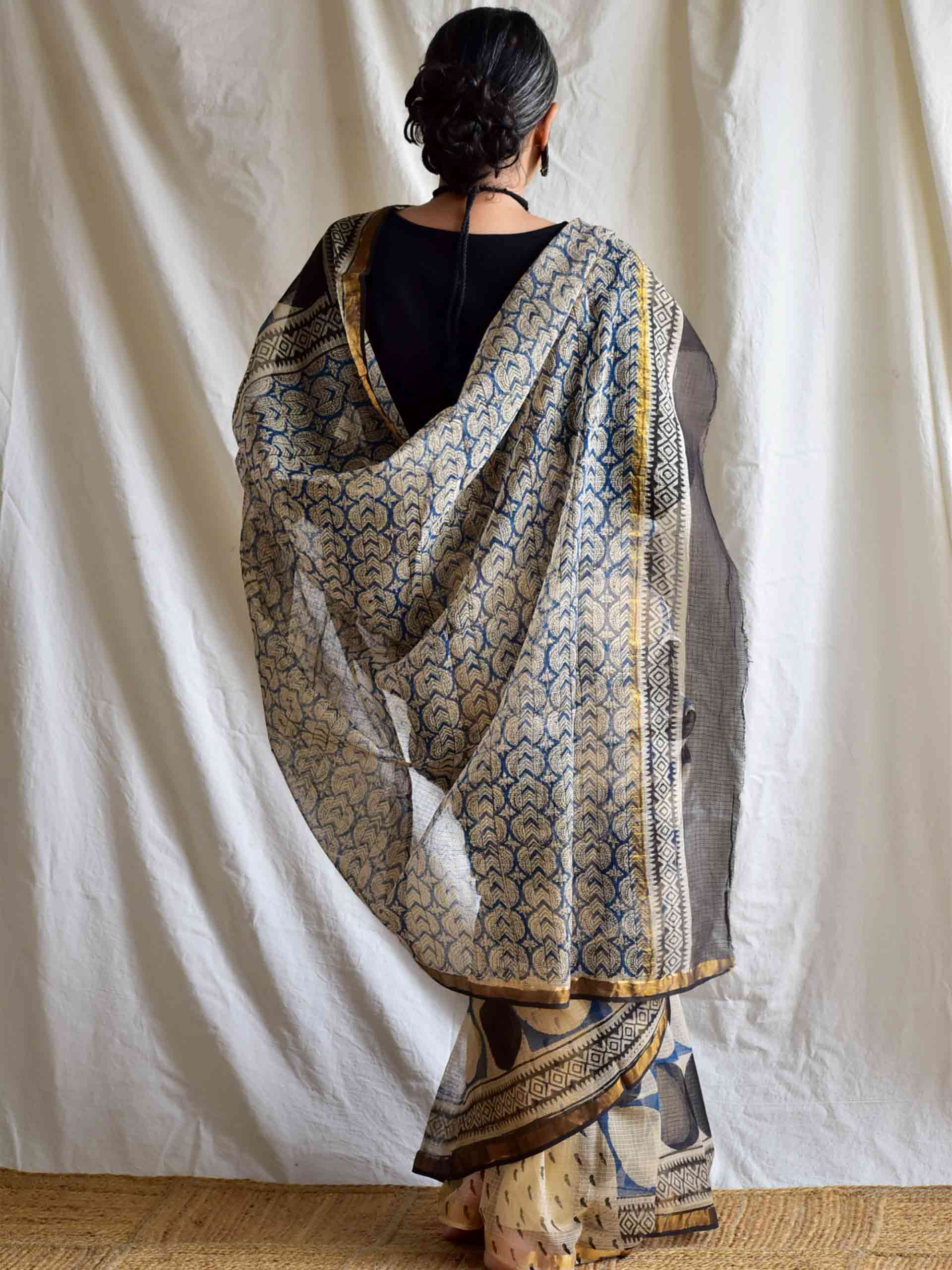 Chandra - Dabu Kota Doria Saree