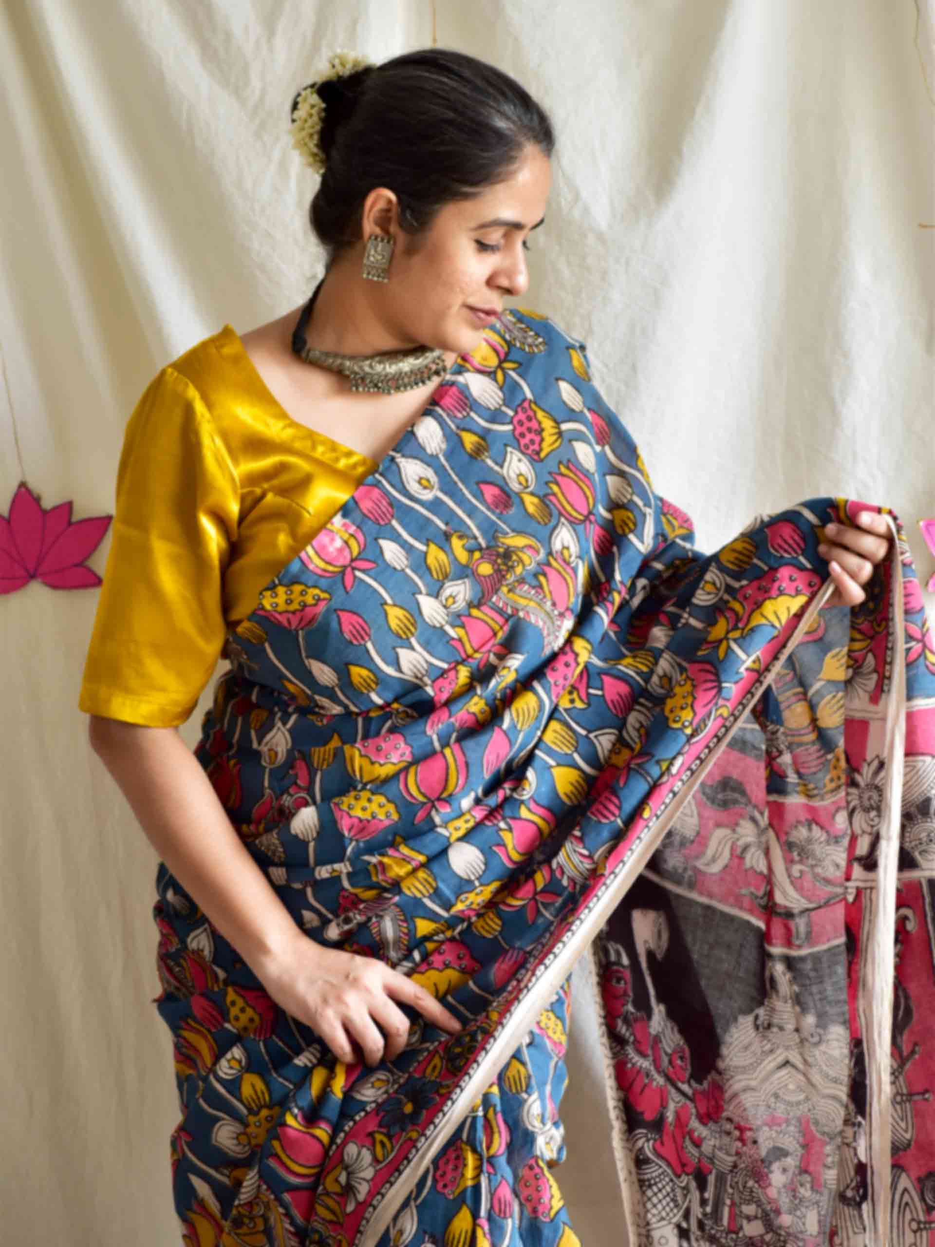 Jalashay - kalamkari printed saree