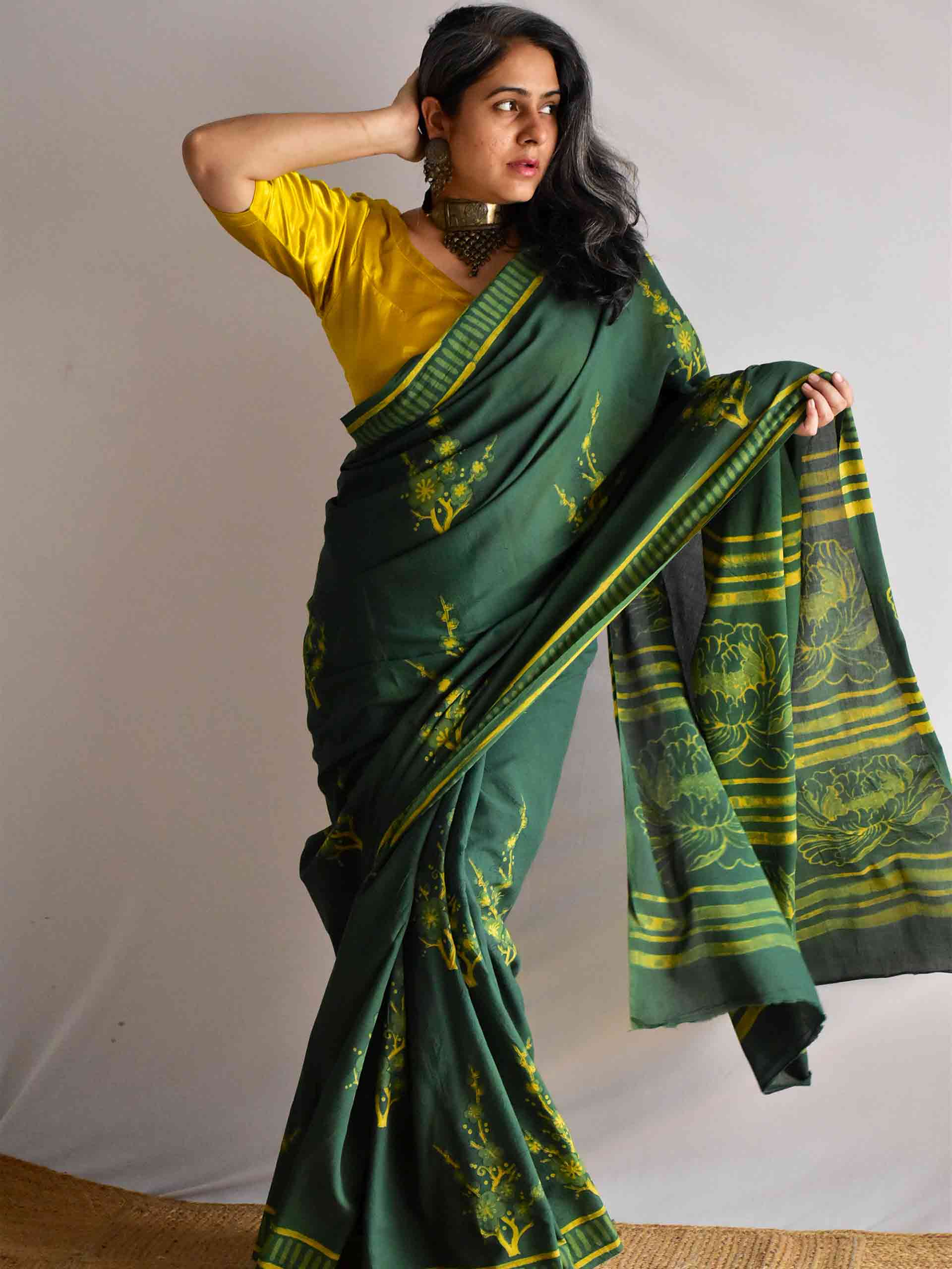 Cauliflower - Mul cotton saree