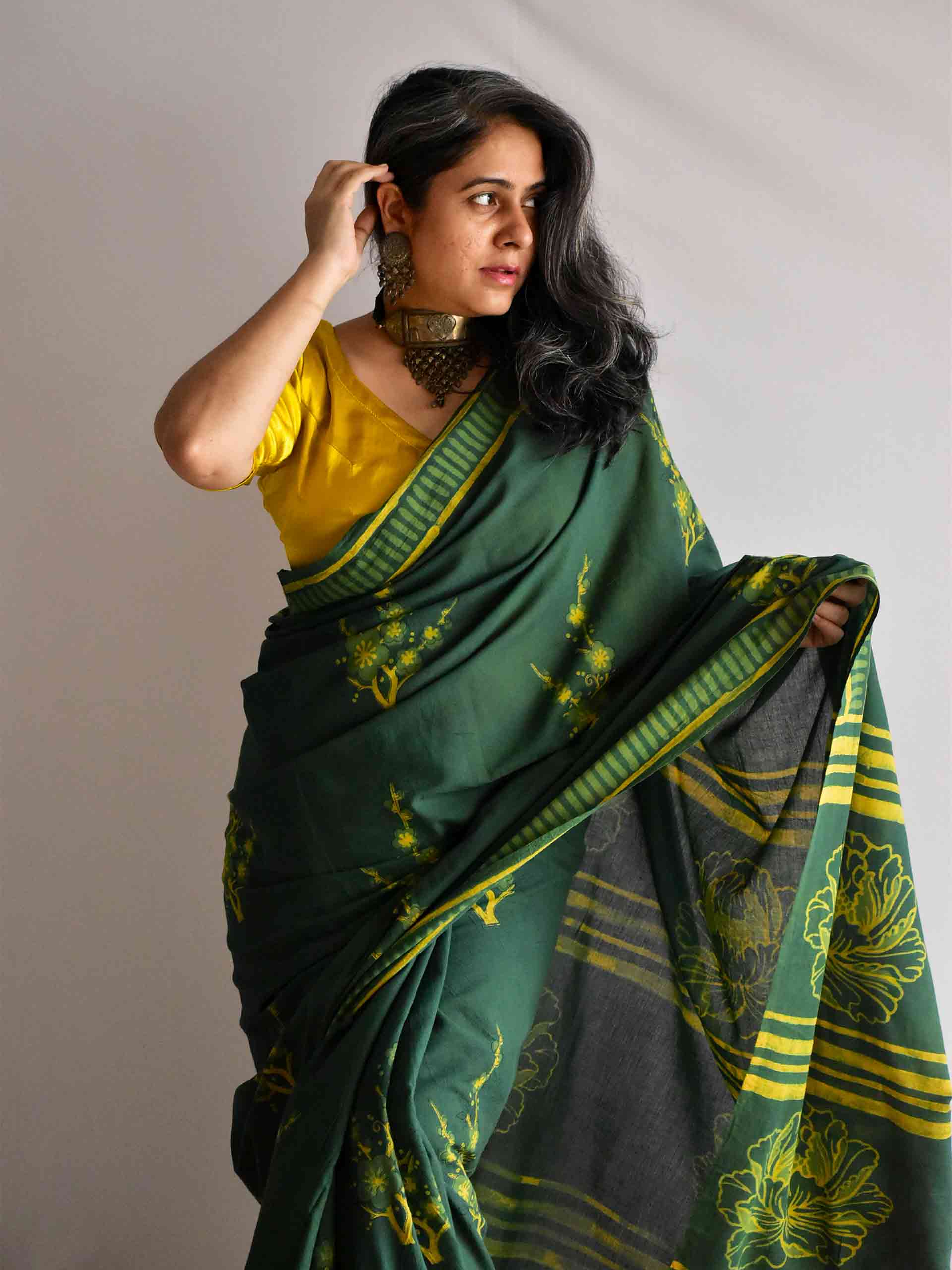 Cauliflower - Mul cotton saree
