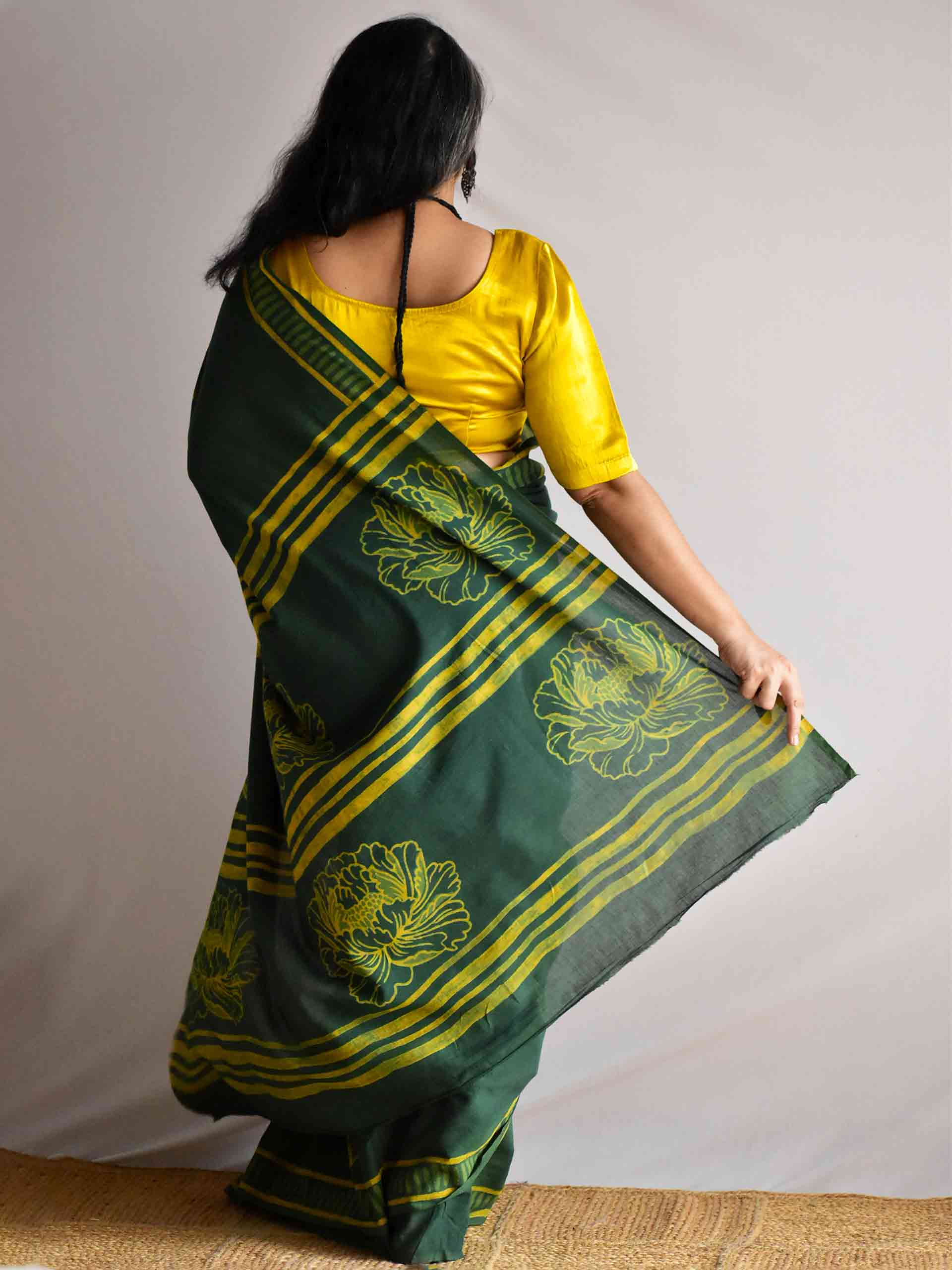 Cauliflower - Mul cotton saree