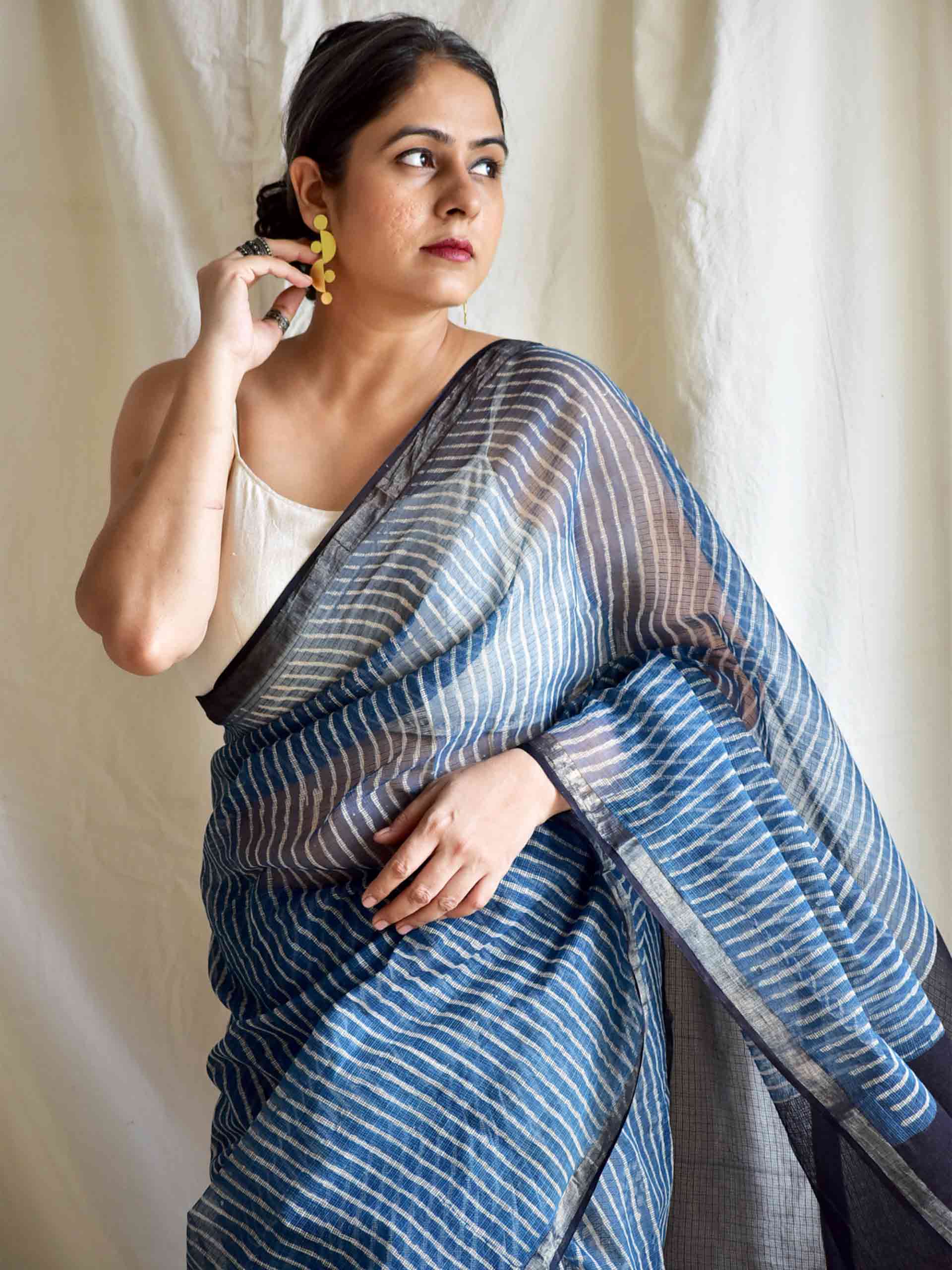 Dhaari - Dabu Kota Doria Saree