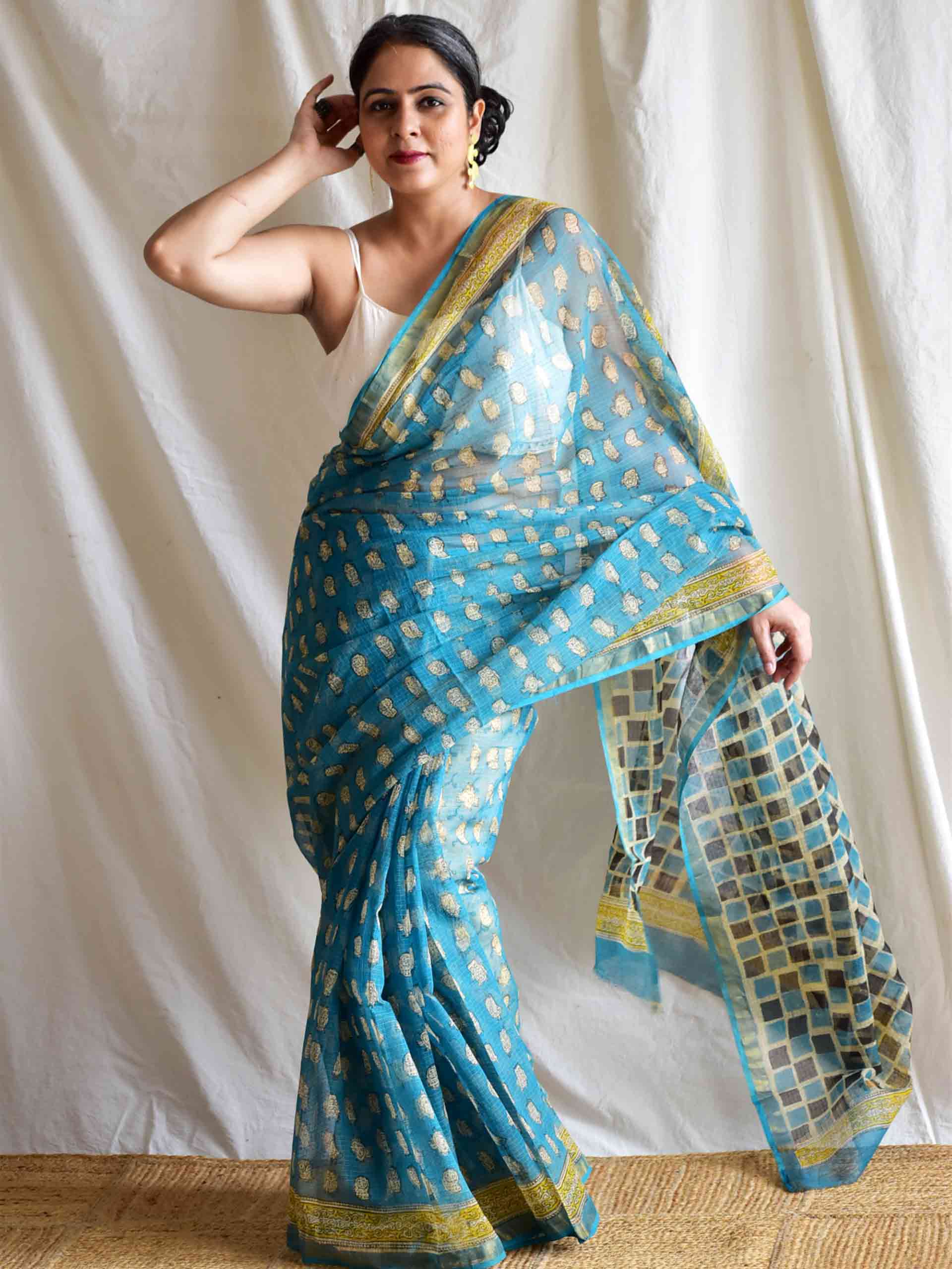 Laxmi Vahan - Dabu Kota Doria Saree