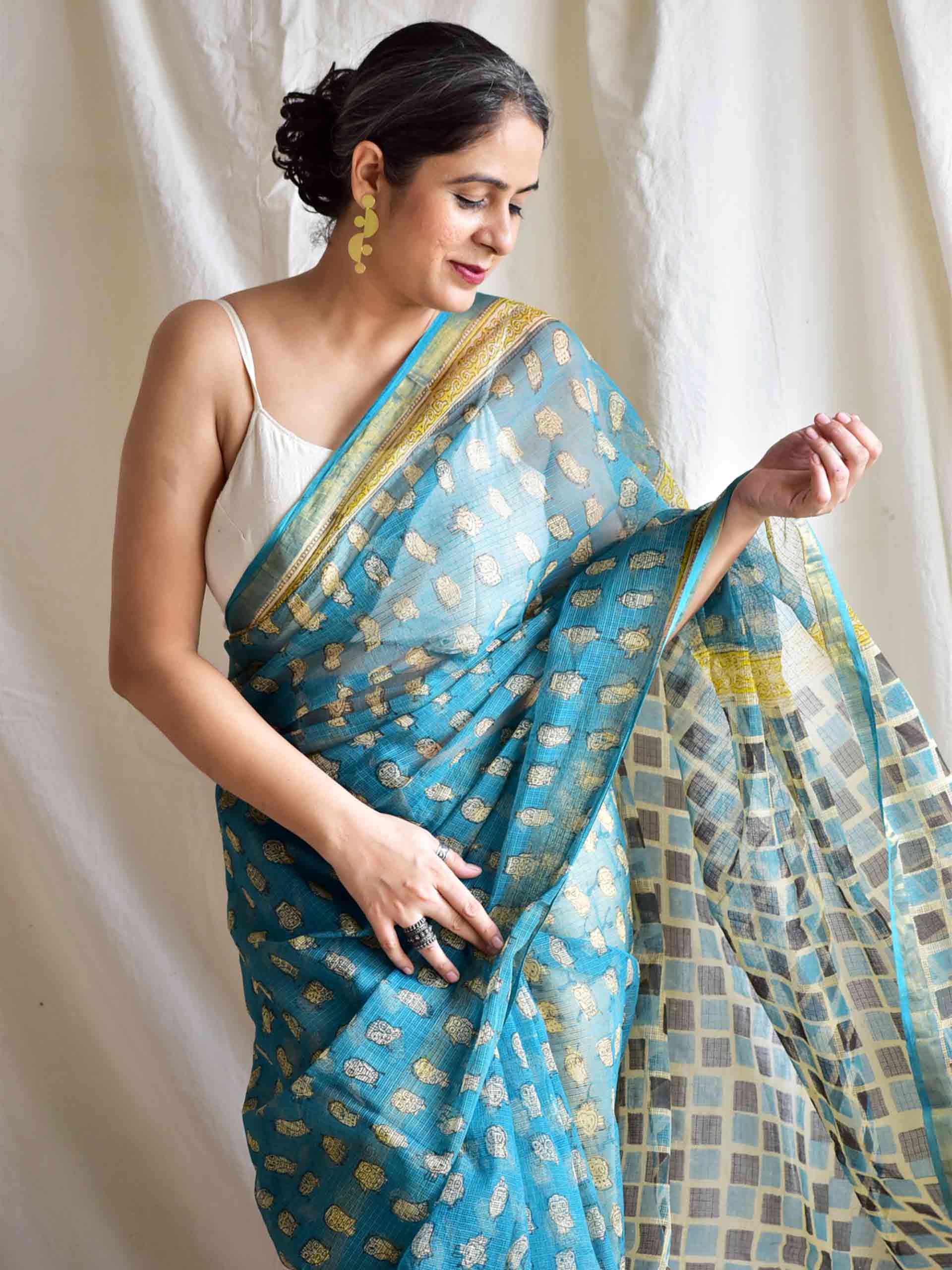 Laxmi Vahan - Dabu Kota Doria Saree
