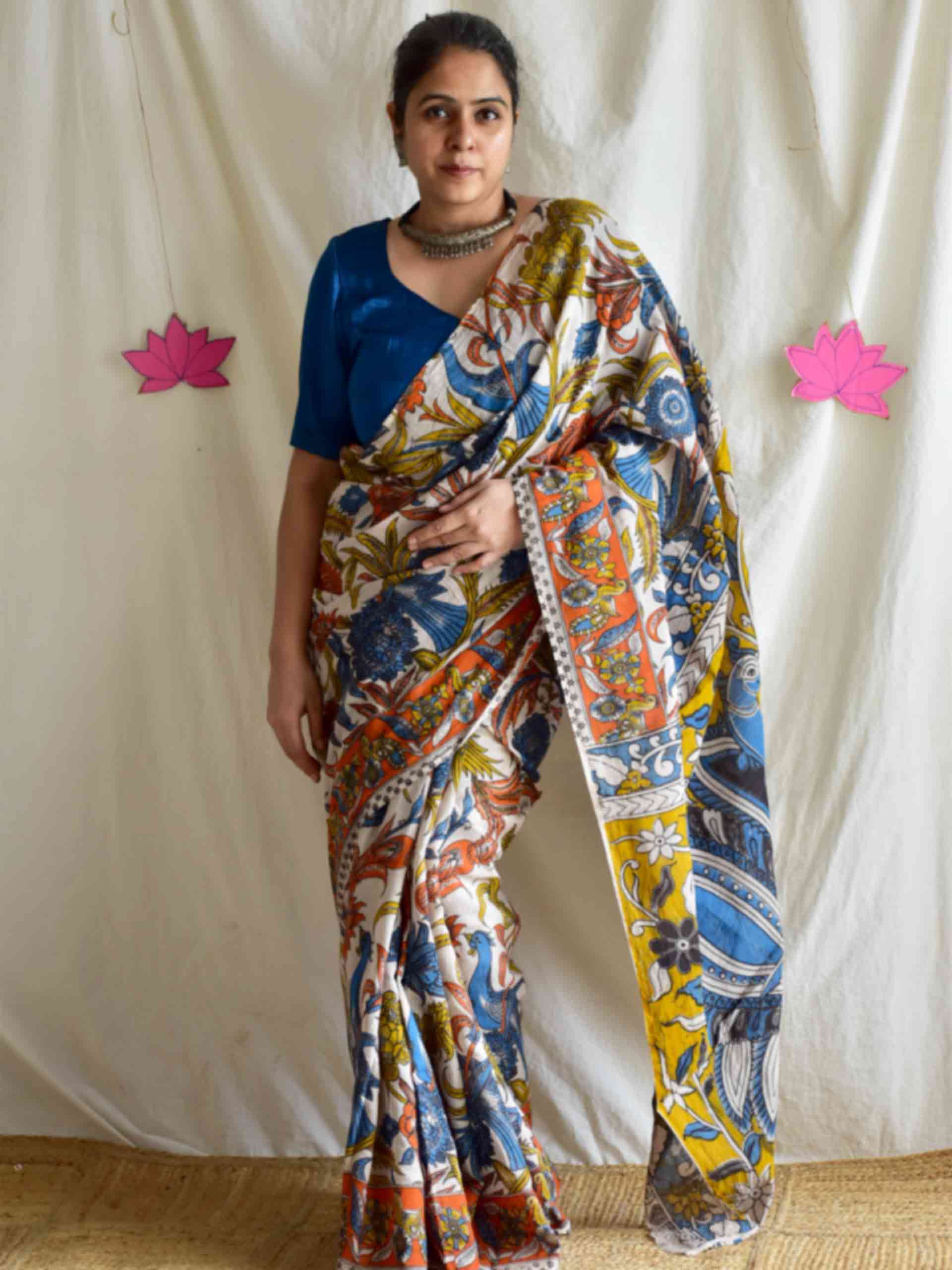 Flora - kalamkari printed saree