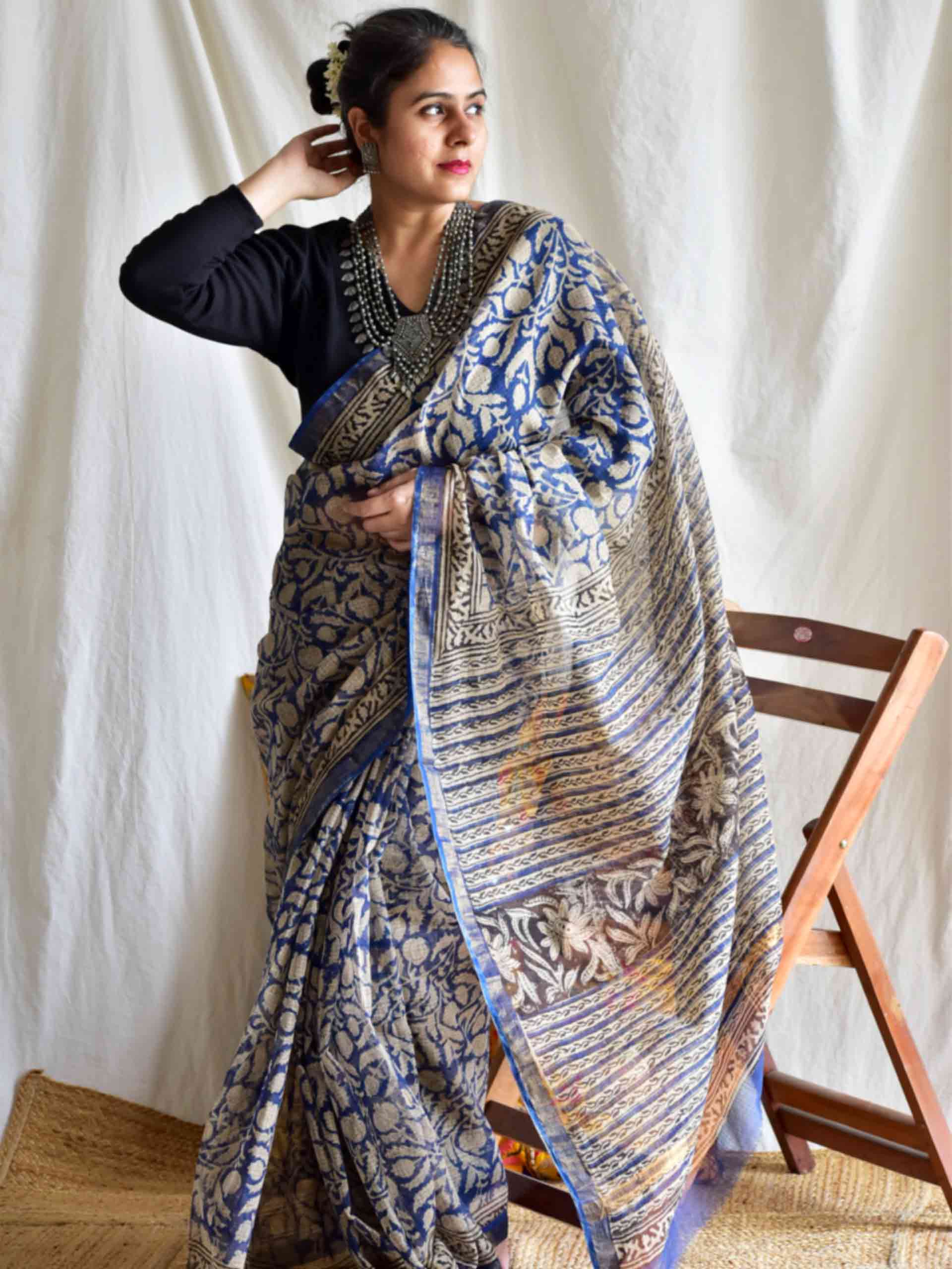 Brihanga - Dabu Kota Doria Saree