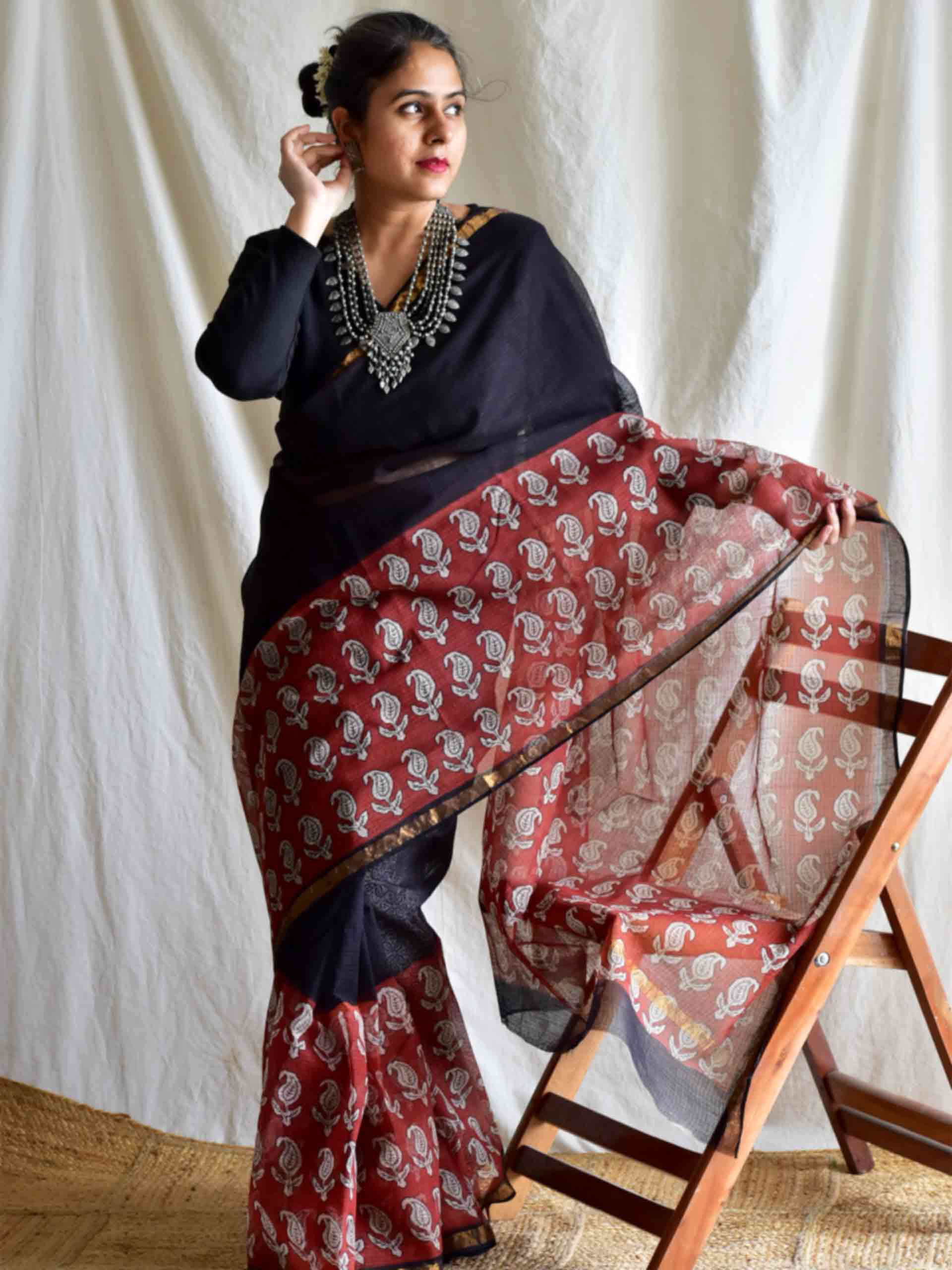 Mairaj - Dabu Kota Doria Saree