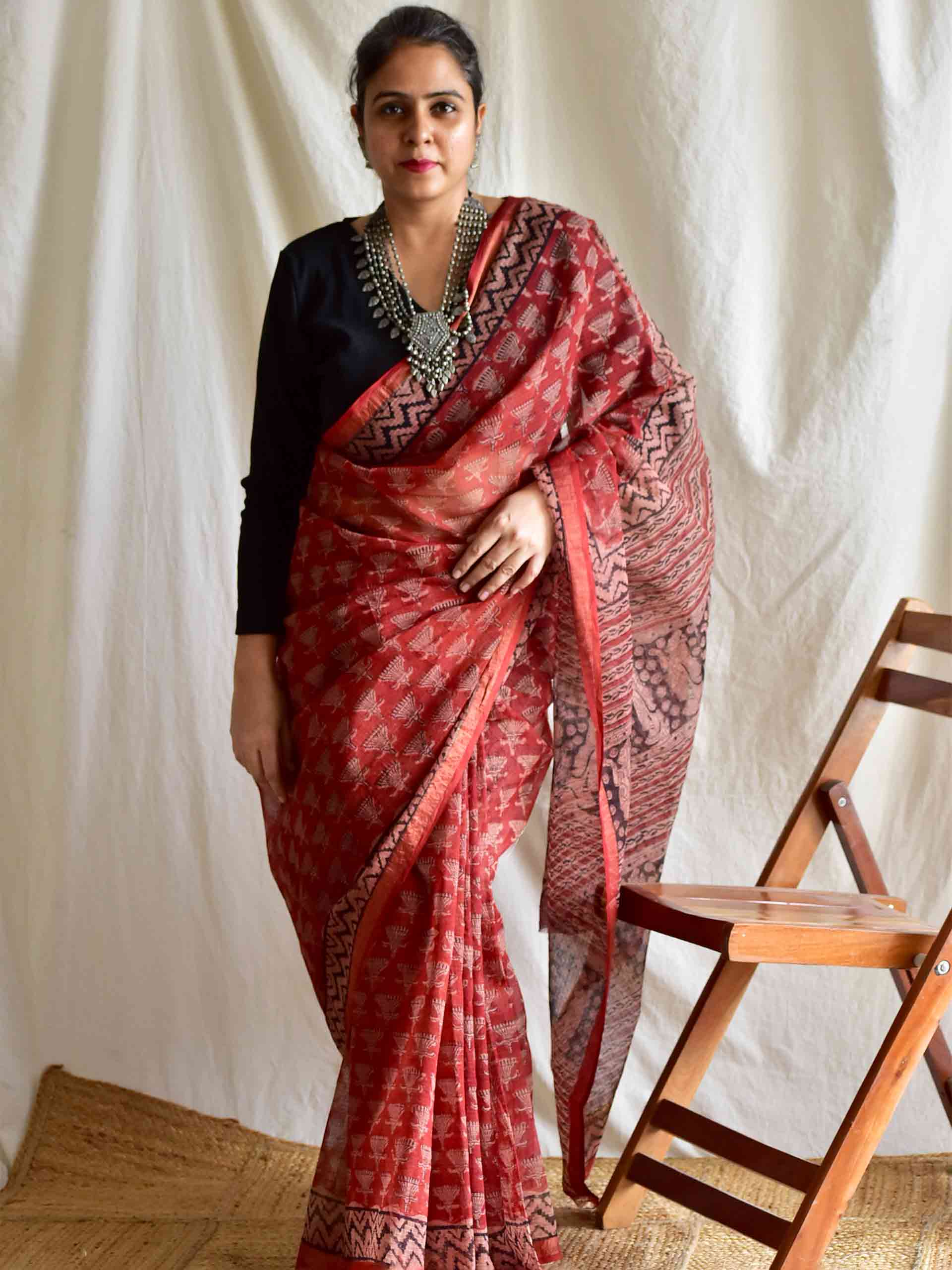 Raat kali - Dabu Kota Doria Saree
