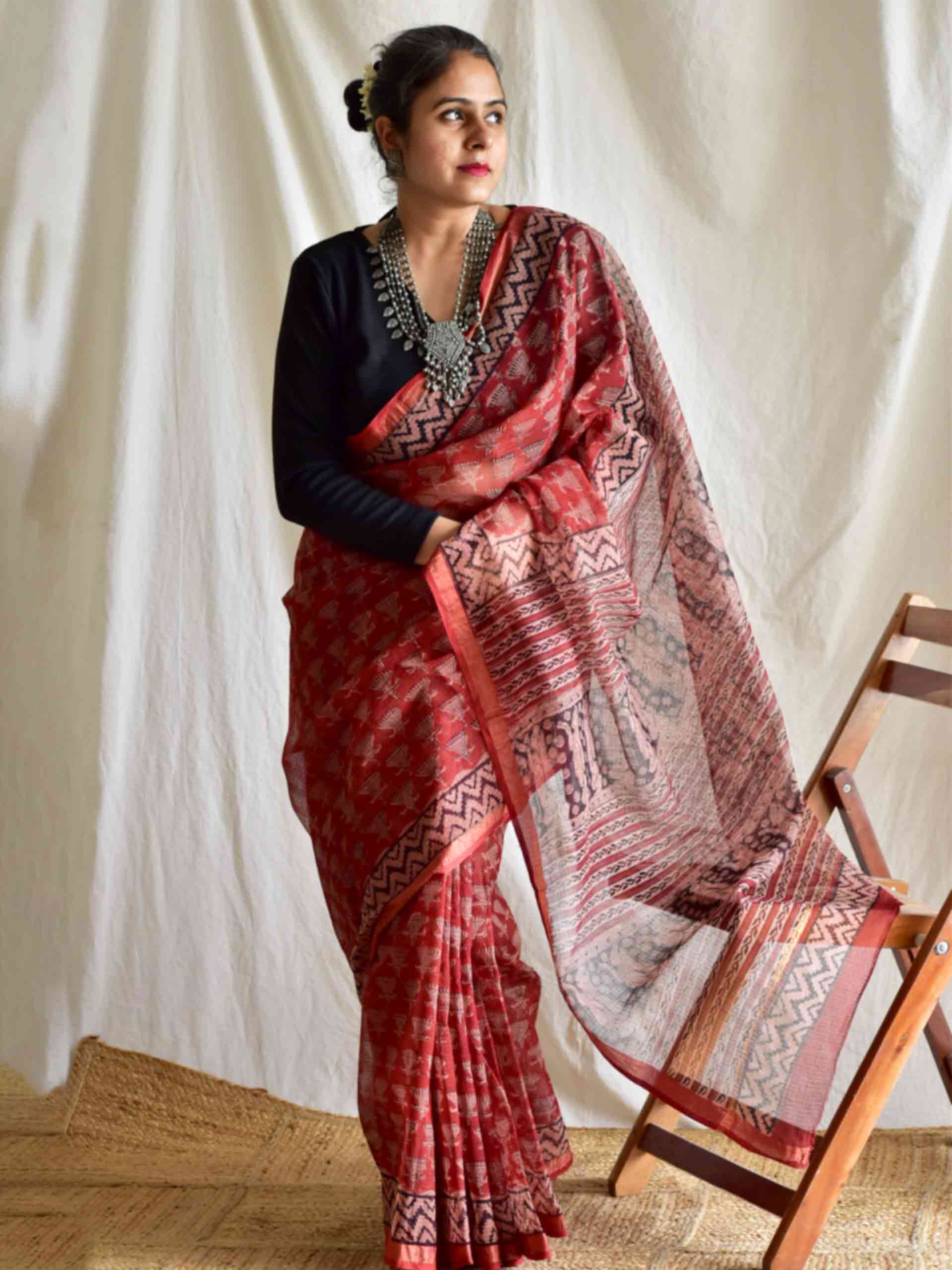 Raat kali - Dabu Kota Doria Saree