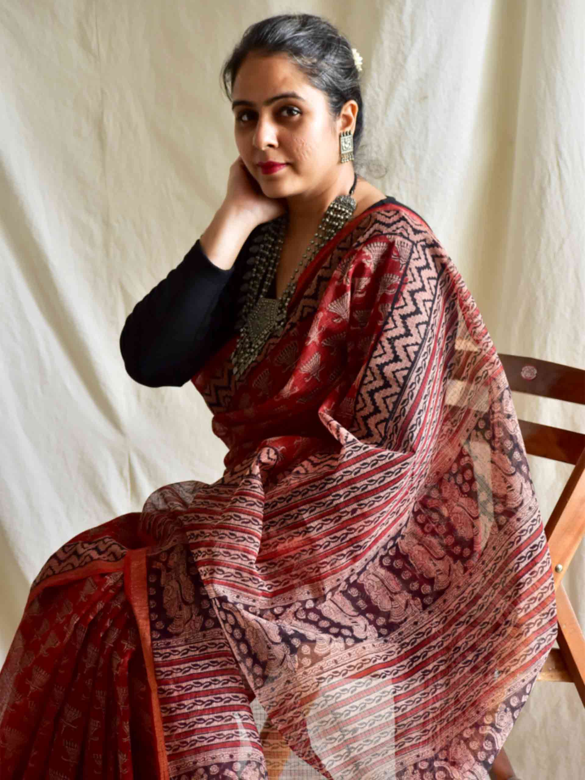 Raat kali - Dabu Kota Doria Saree