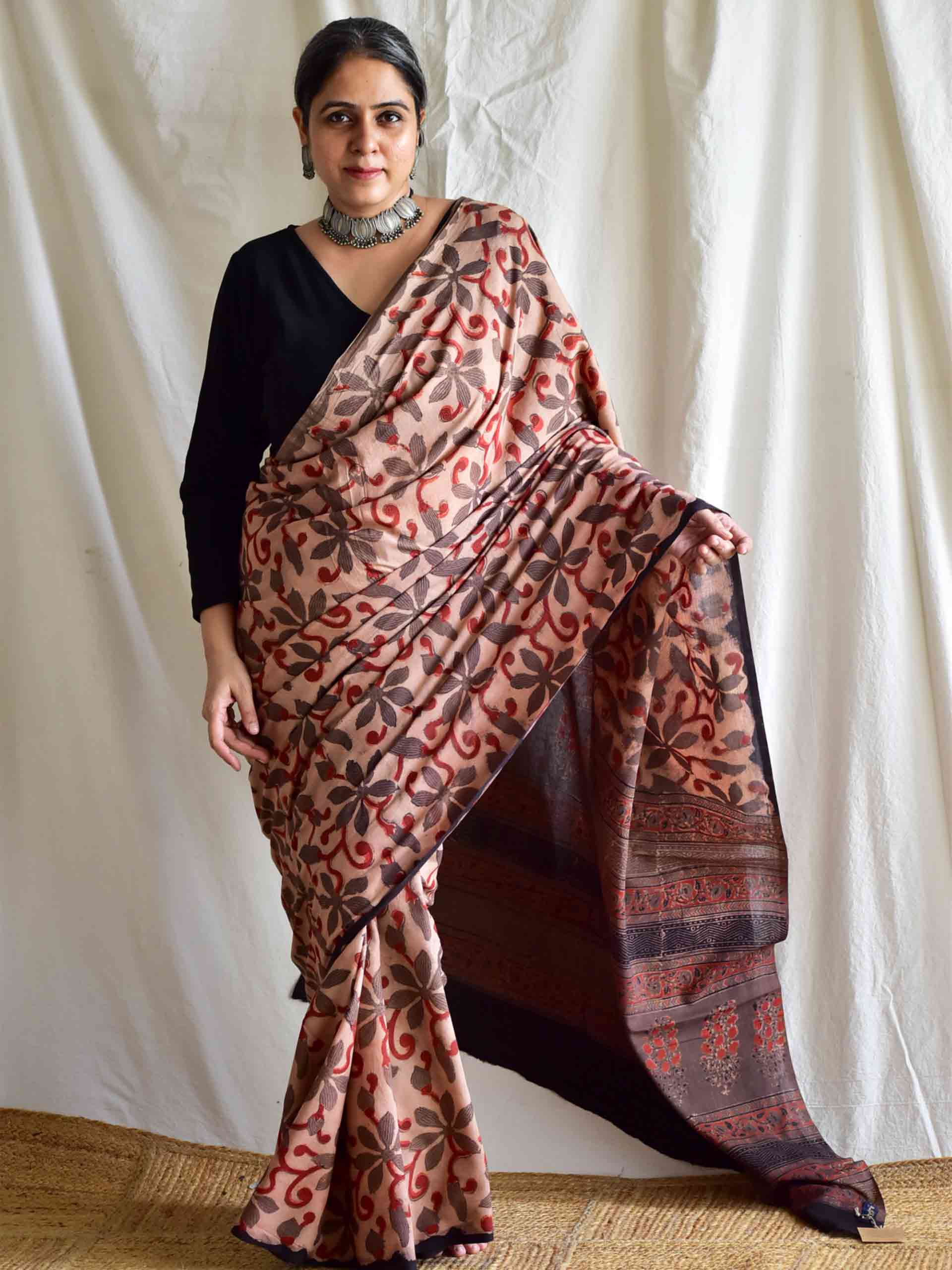 The  autumn- Mul cotton saree