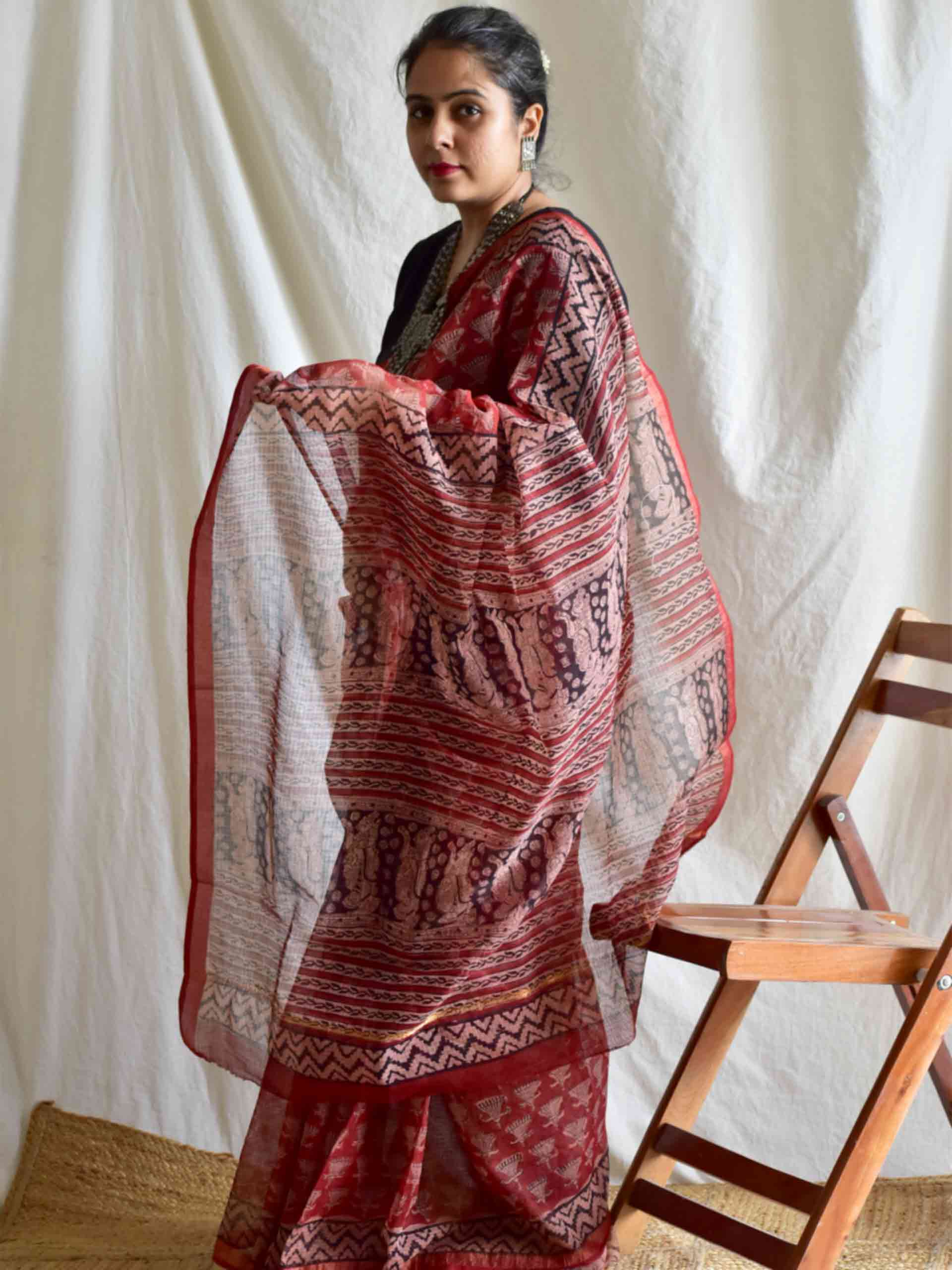 Raat kali - Dabu Kota Doria Saree