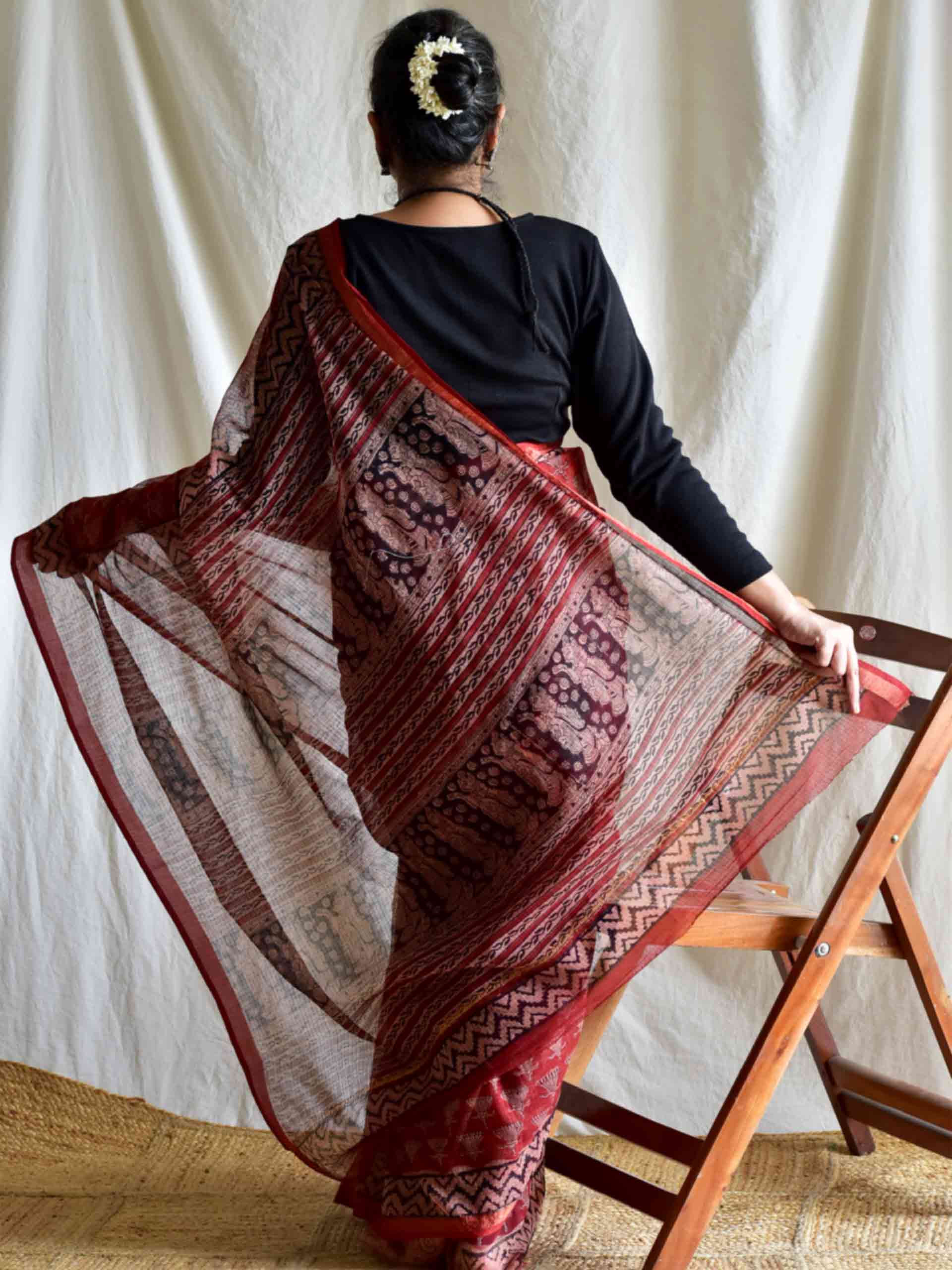 Raat kali - Dabu Kota Doria Saree