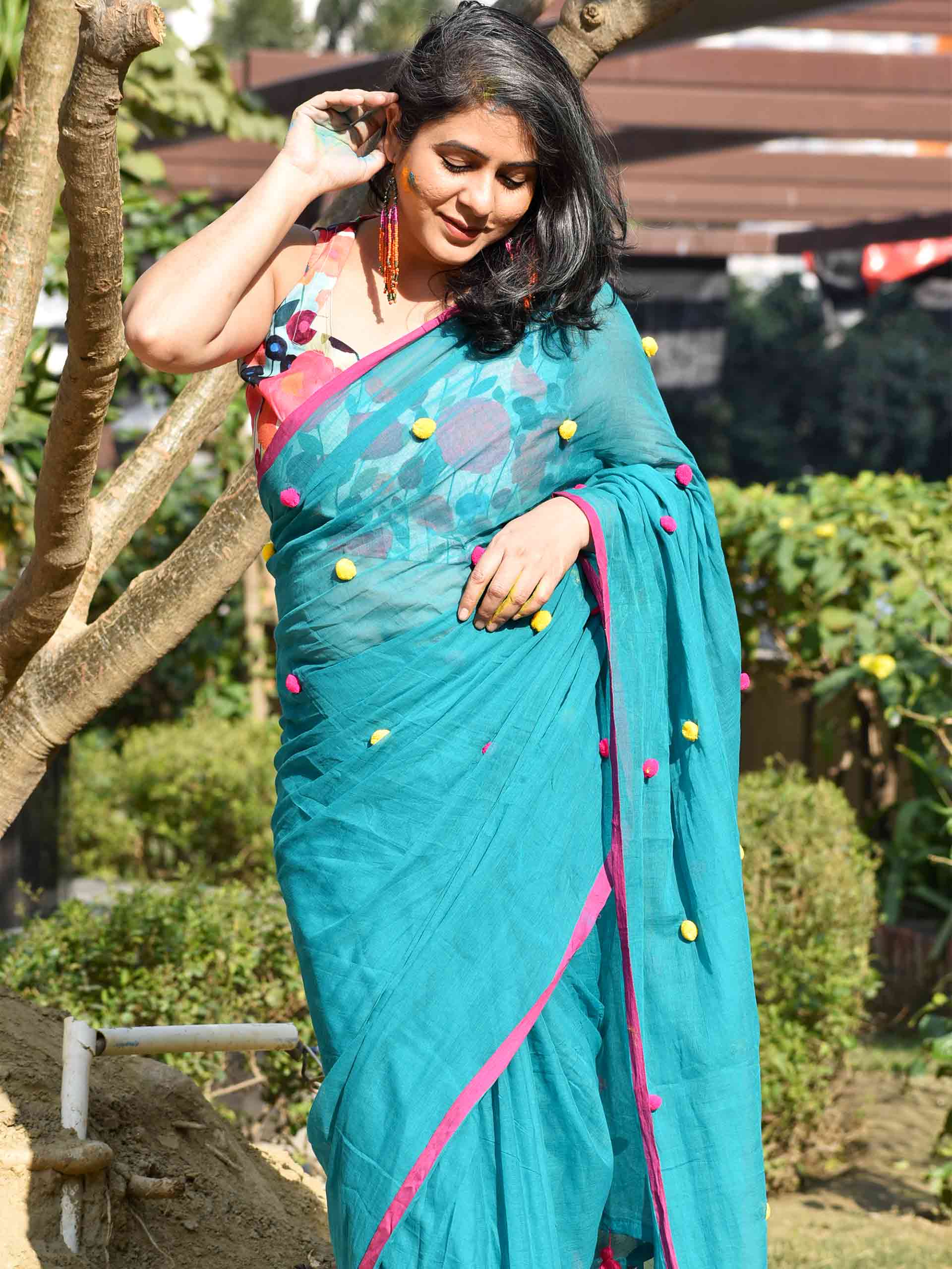Gulal - mul cotton saree