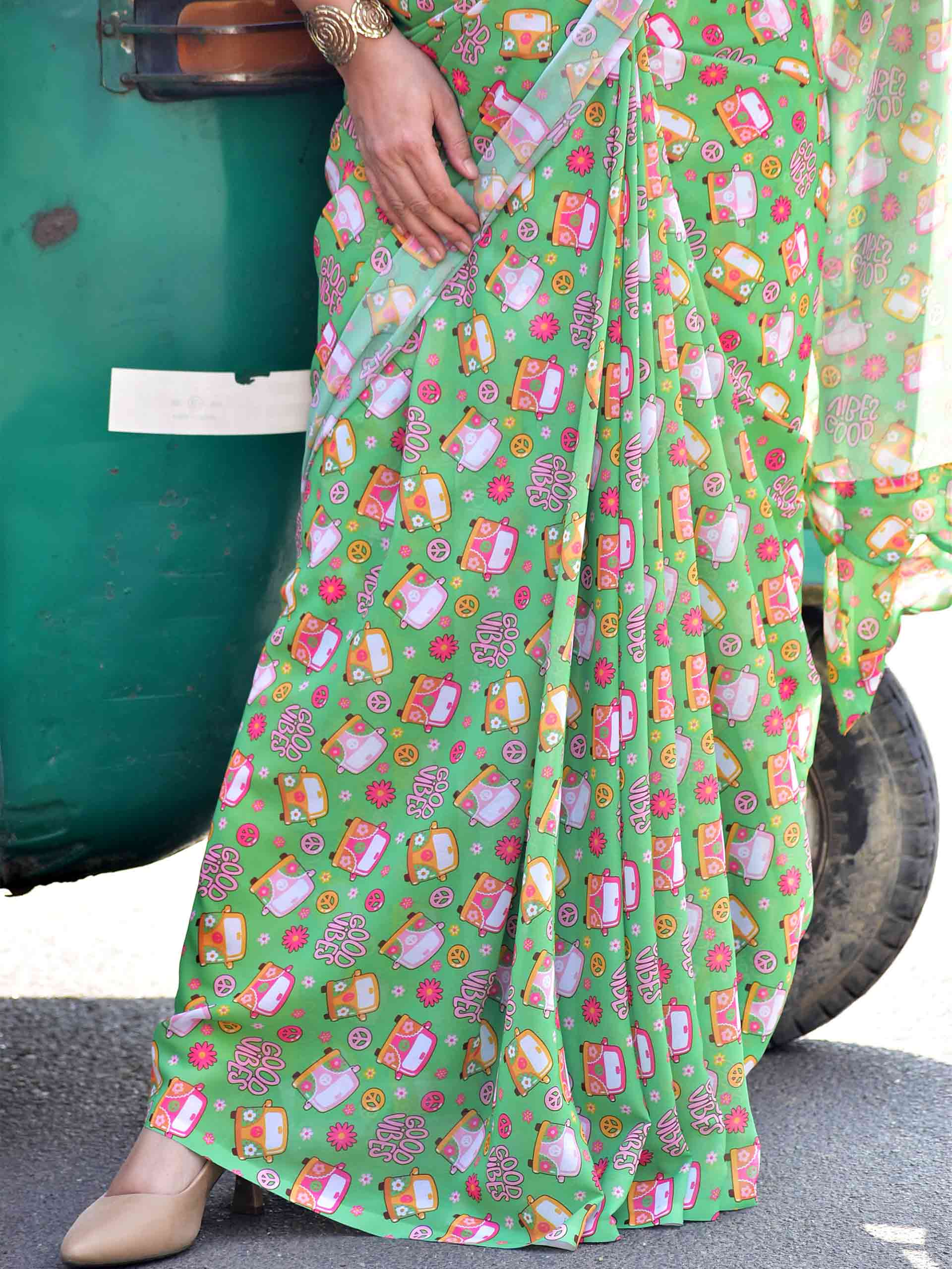 Folk Chic - Georgette saree