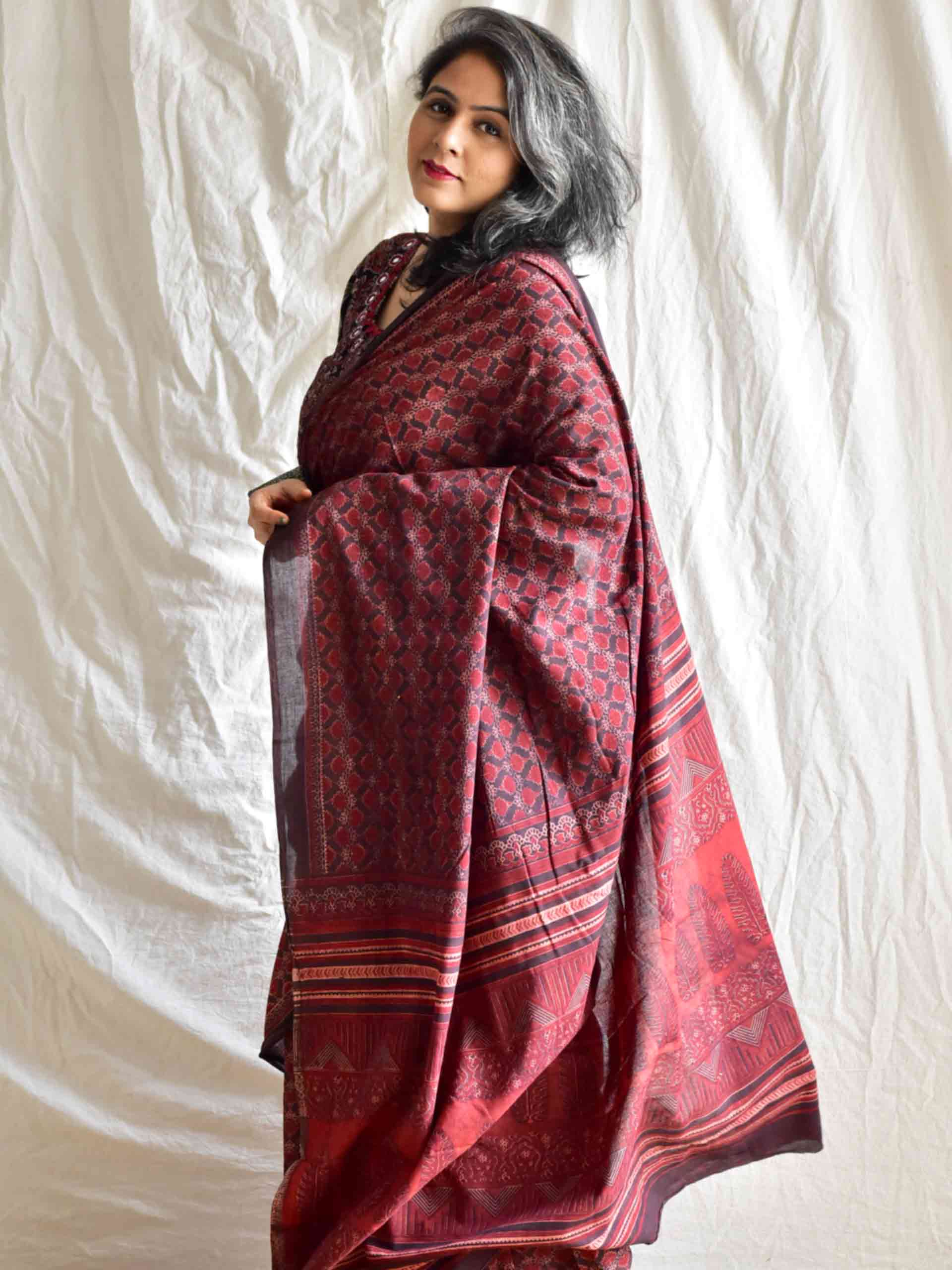 Vastramaya Dabu mul cotton saree