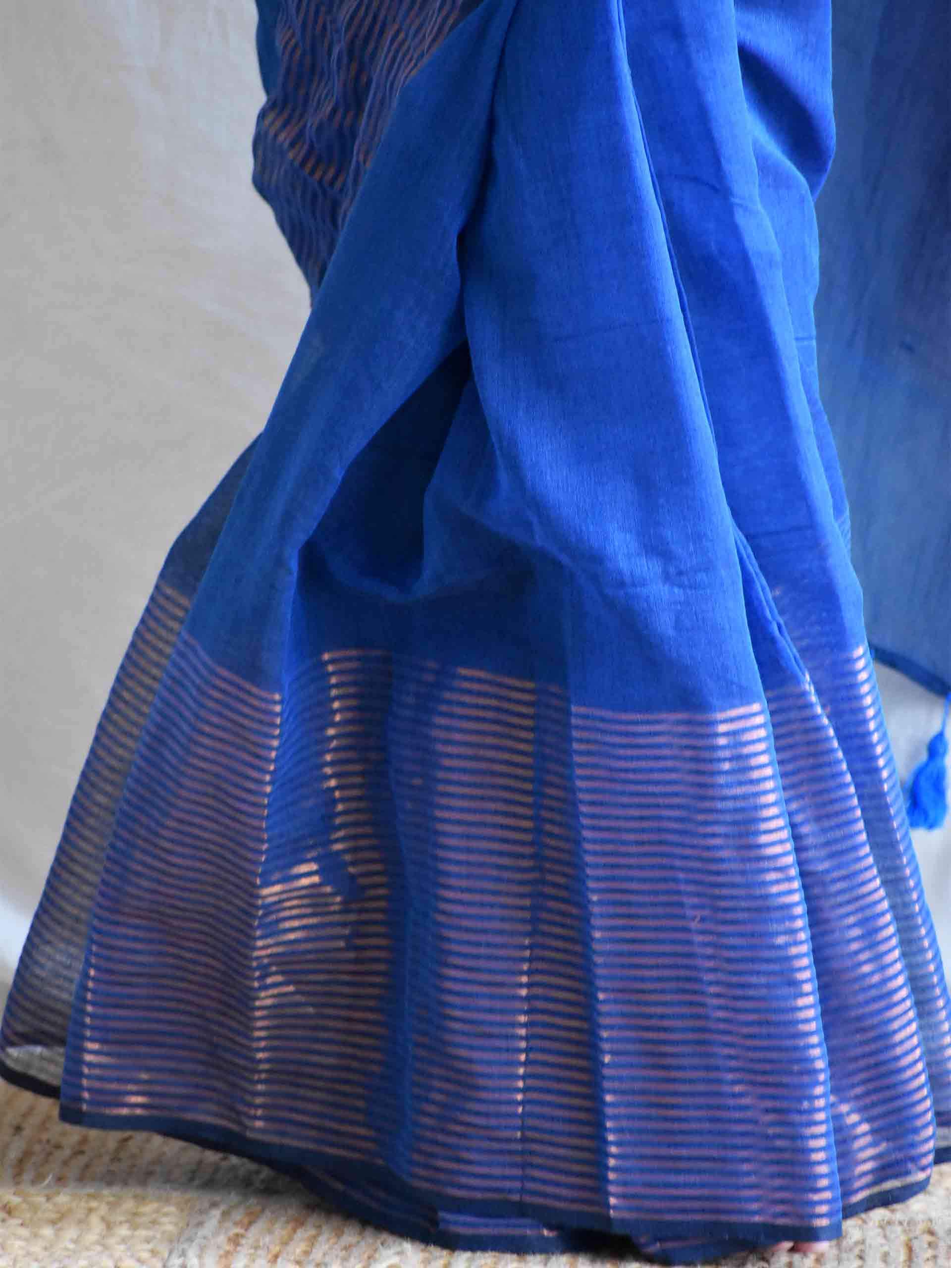 Sapphire - Mul tissue border Saree