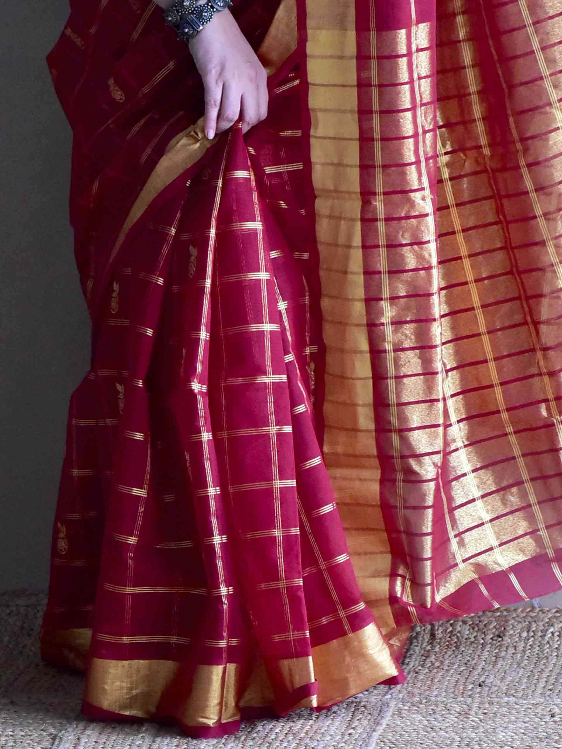 Mor - Venkatagiri handloom zari boota saree