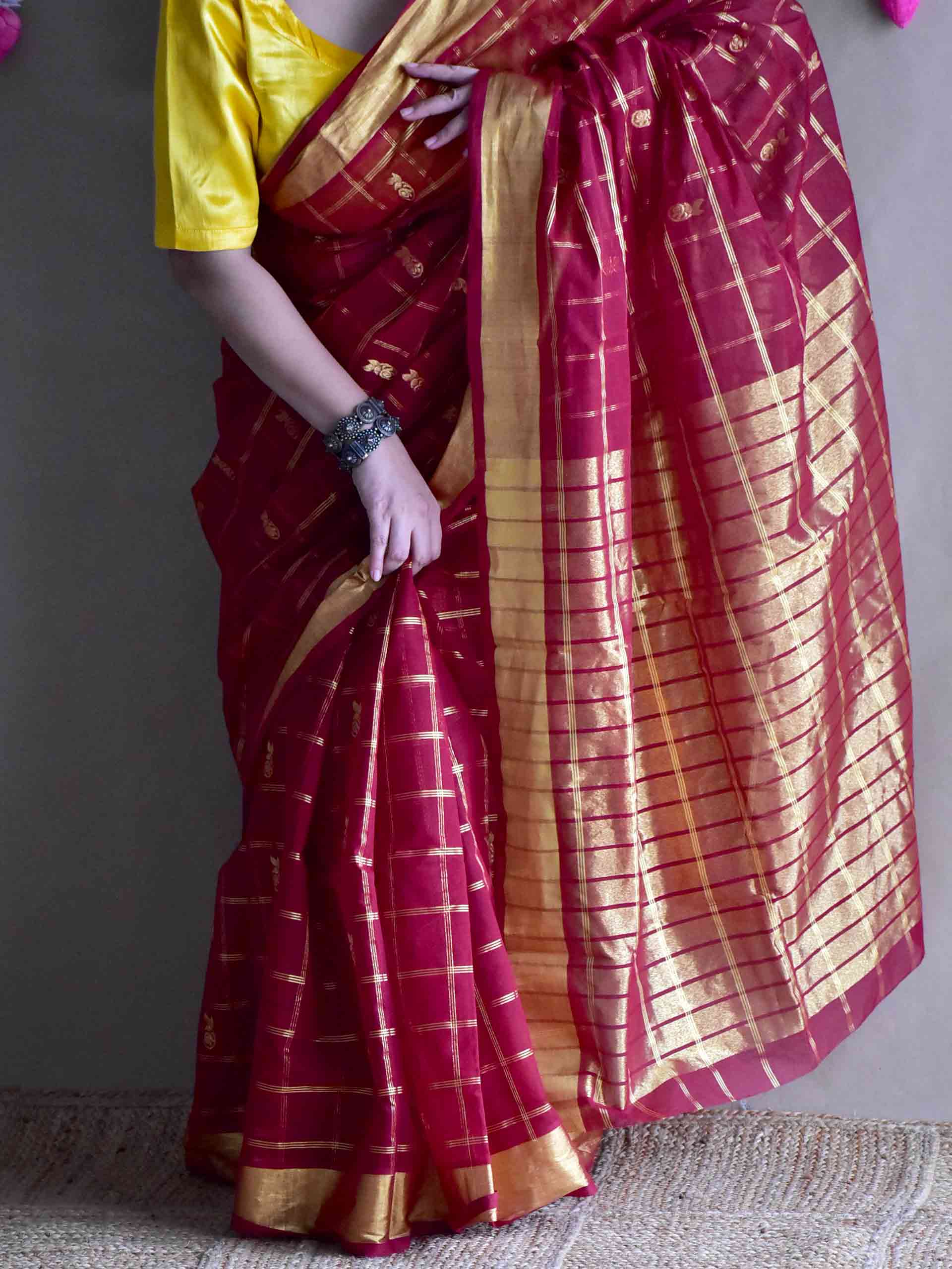 Mor - Venkatagiri handloom zari boota saree