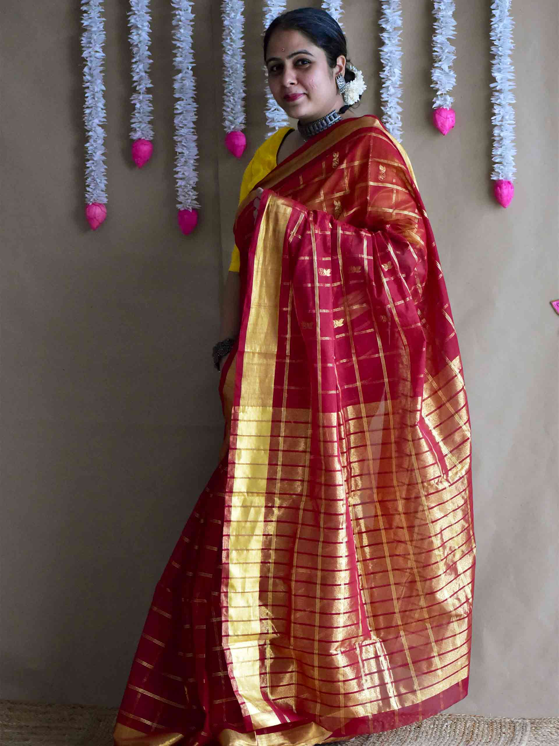 Mor - Venkatagiri handloom zari boota saree