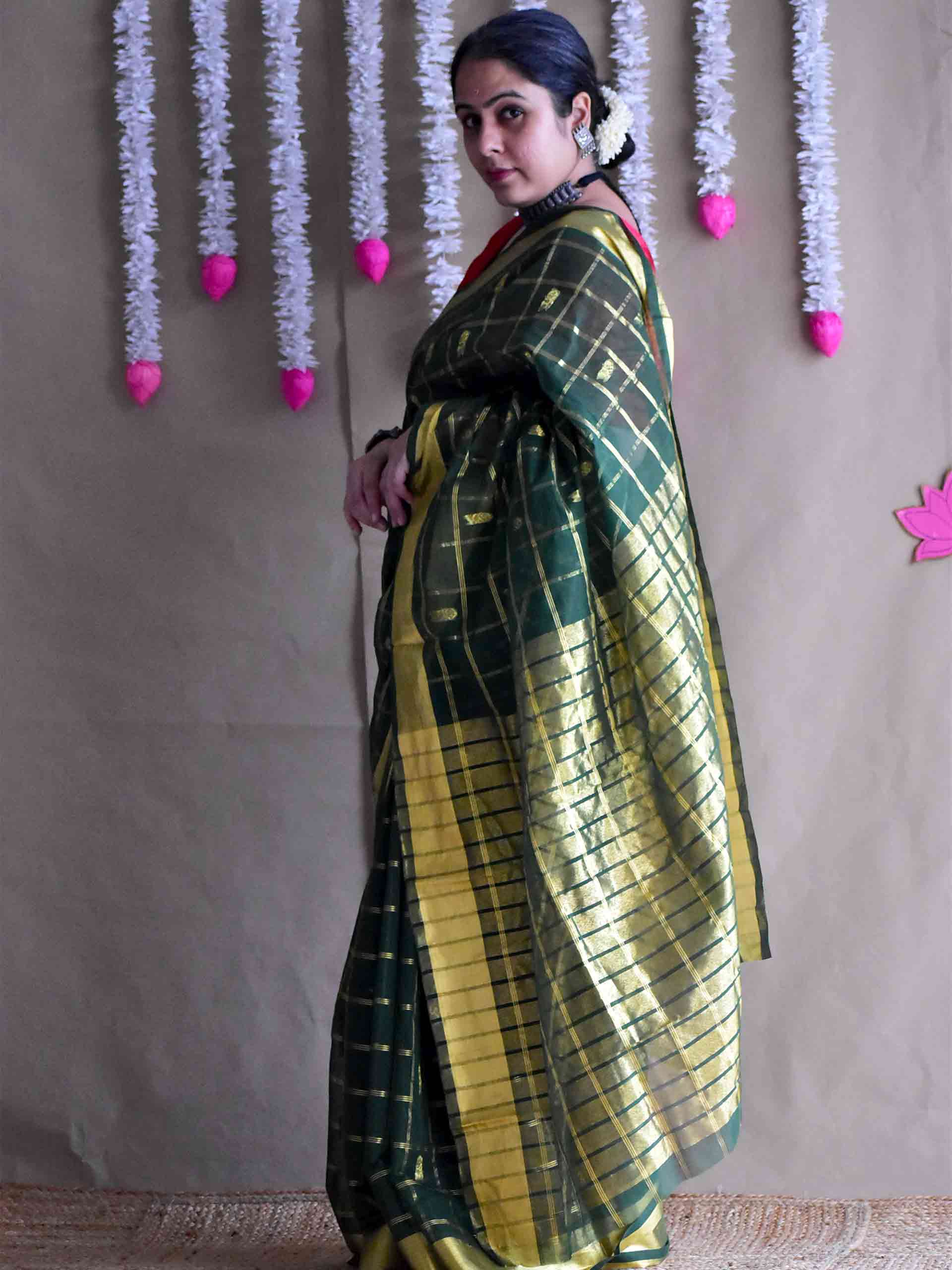 Taal- Venkatagiri handloom zari boota saree