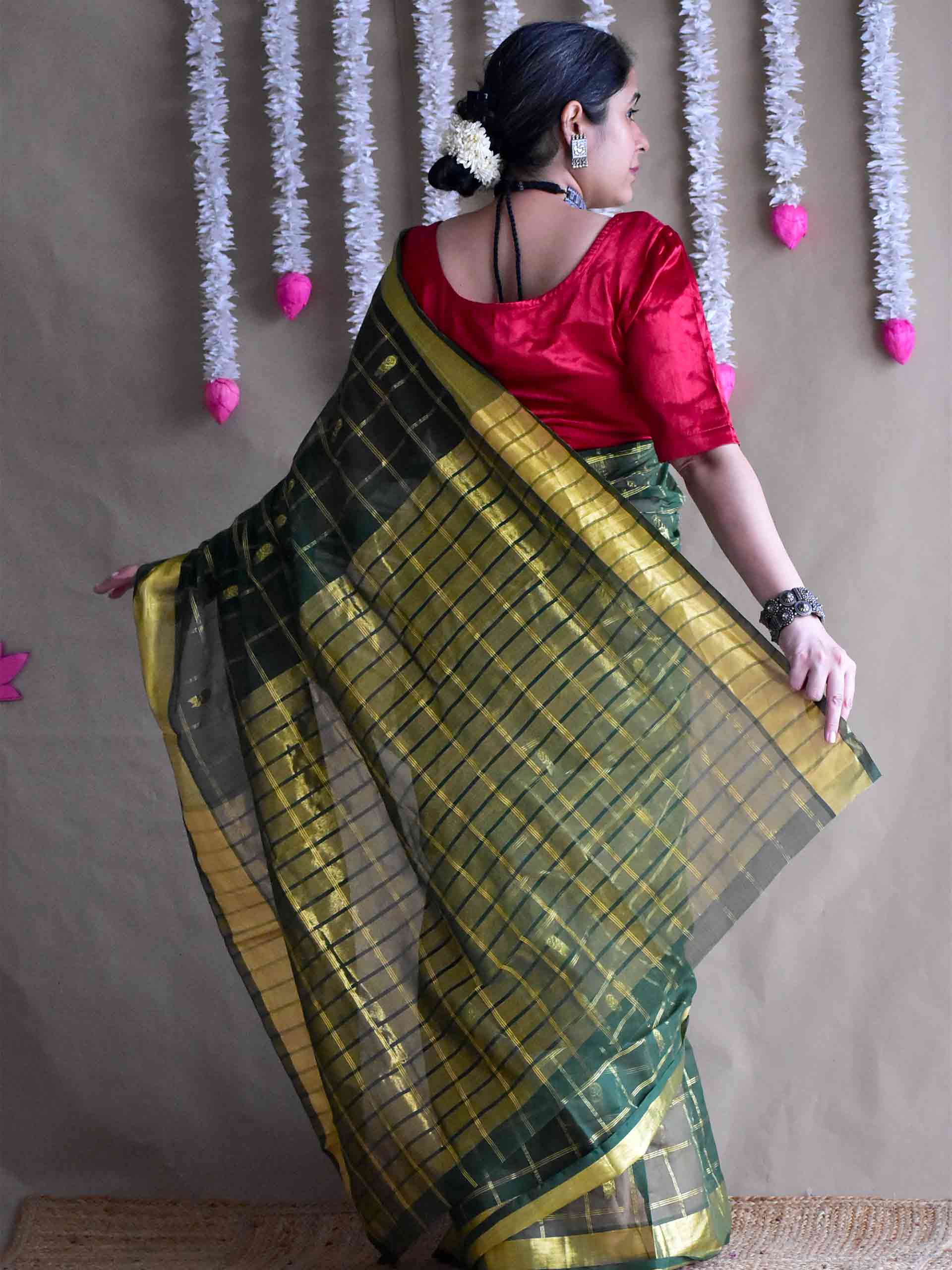 Taal- Venkatagiri handloom zari boota saree