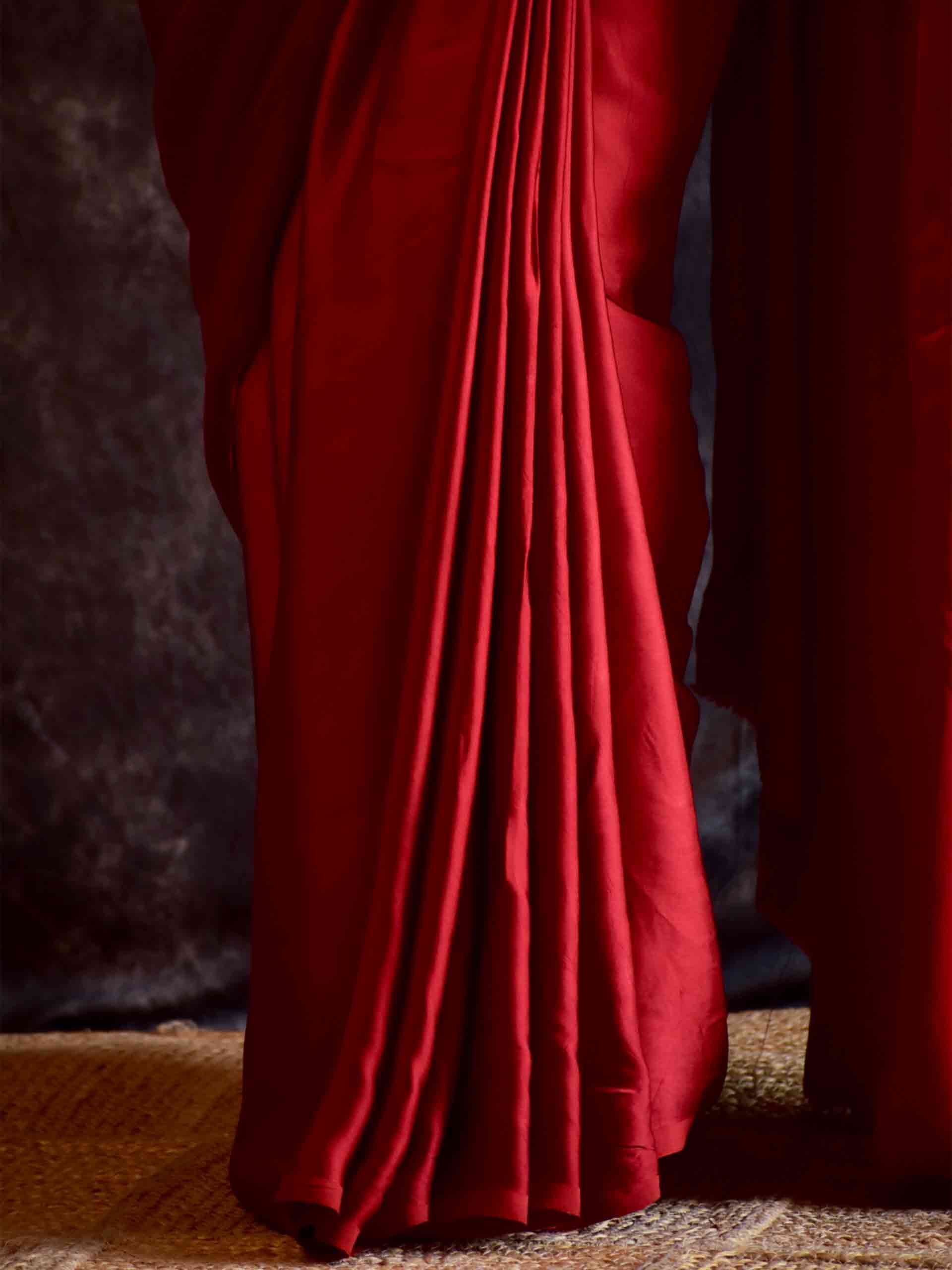 Mehjabeen - Modal silk hand embroidered Saree