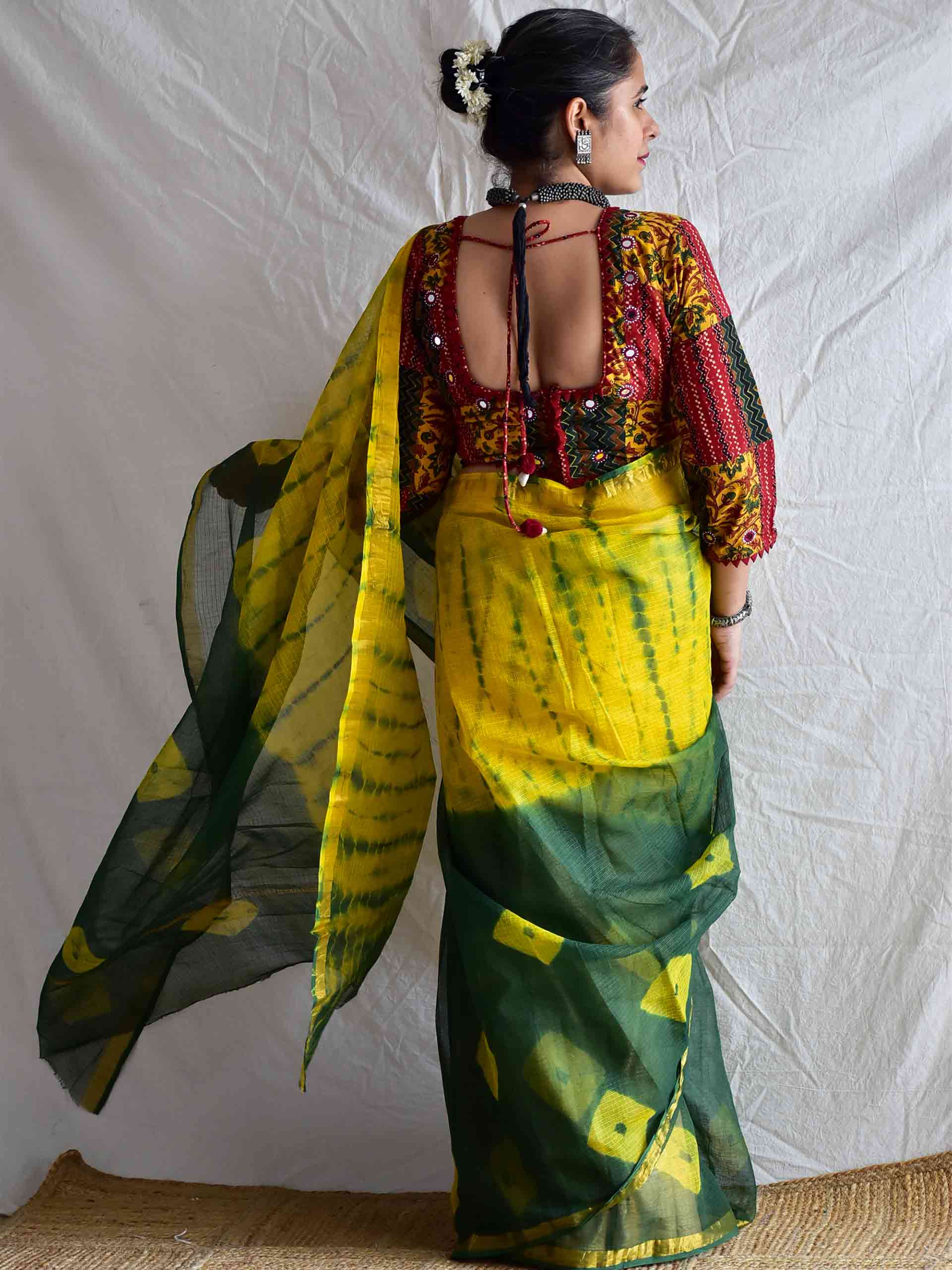Milli - Dabu Kota Doria Saree